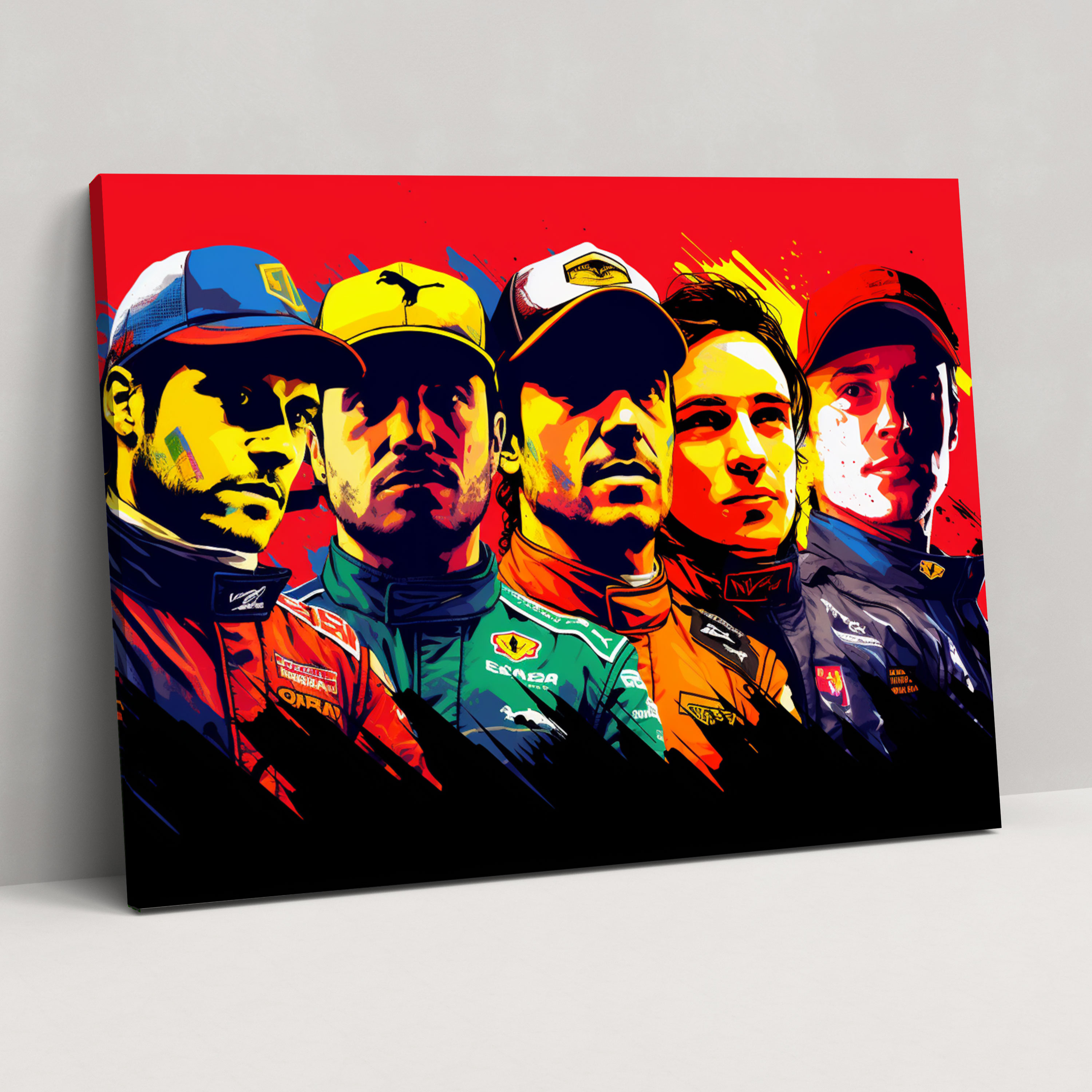 Formula 1 Wall Art - Pop Art Illustration Canvas Print - Formula 1, Iconic Drivers, Wall Art, Wall Decoration