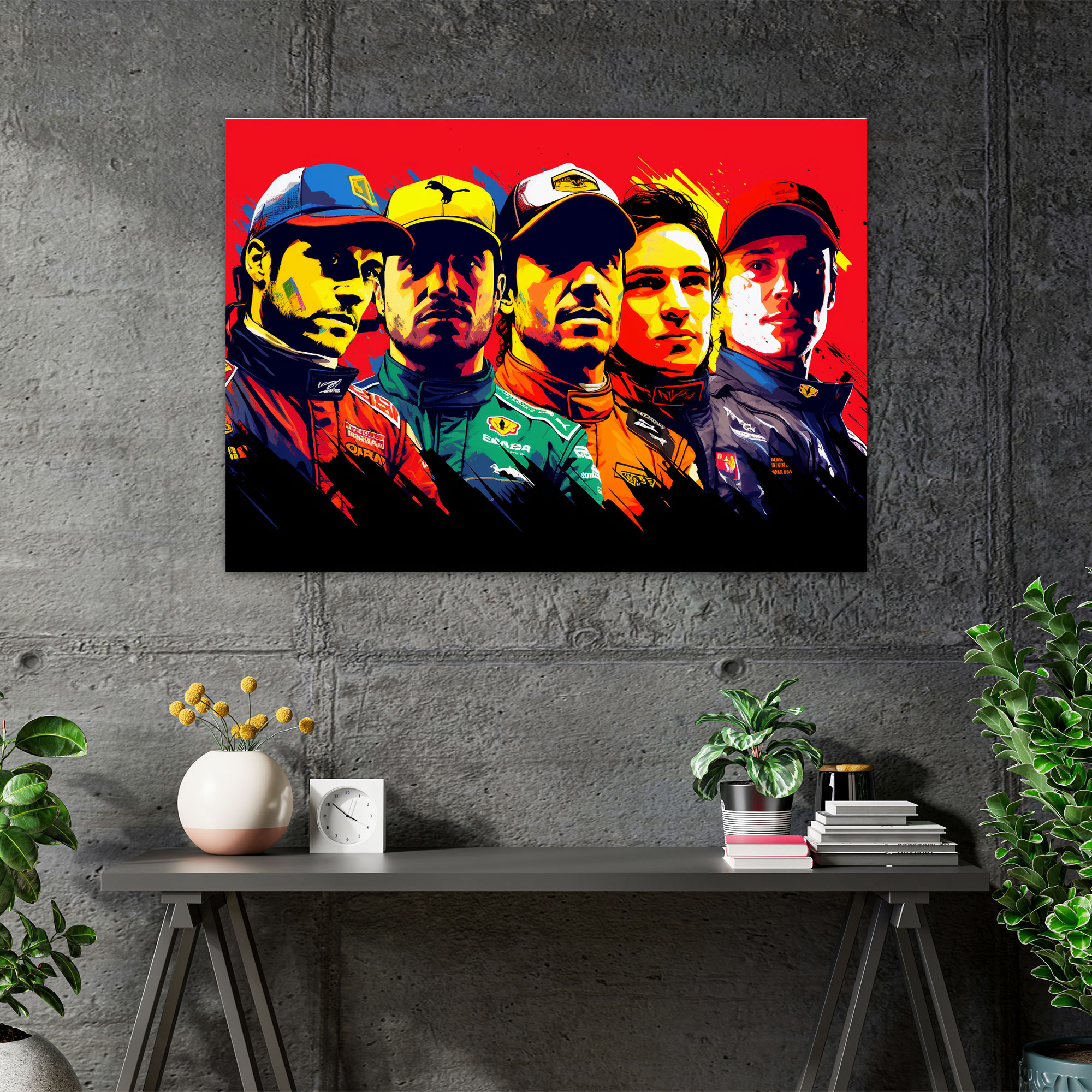 Formula 1 Wall Art - Pop Art Illustration Canvas Print - Formula 1, Iconic Drivers, Wall Art, Wall Decoration