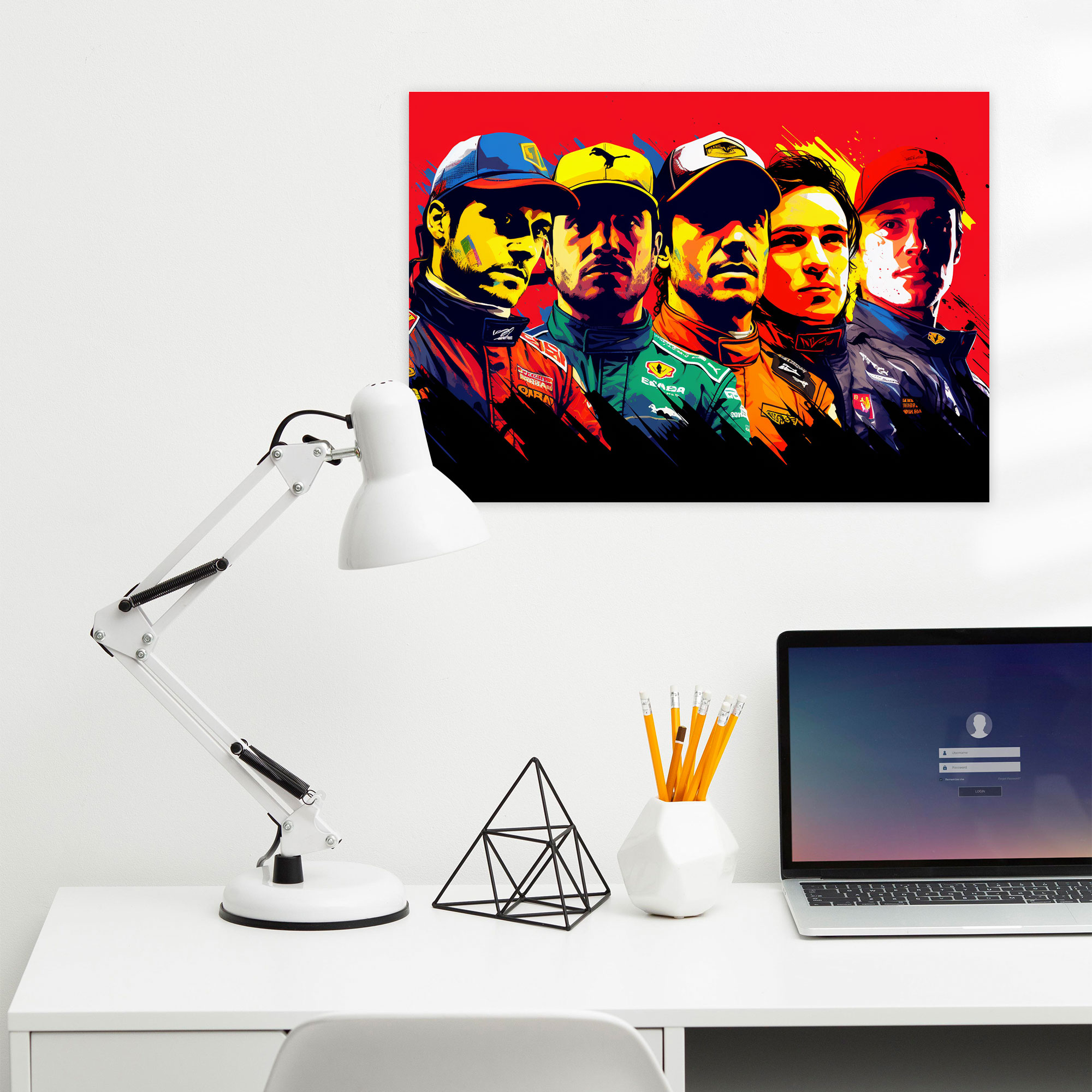 Formula 1 Wall Art - Pop Art Illustration Canvas Print - Formula 1, Iconic Drivers, Wall Art, Wall Decoration