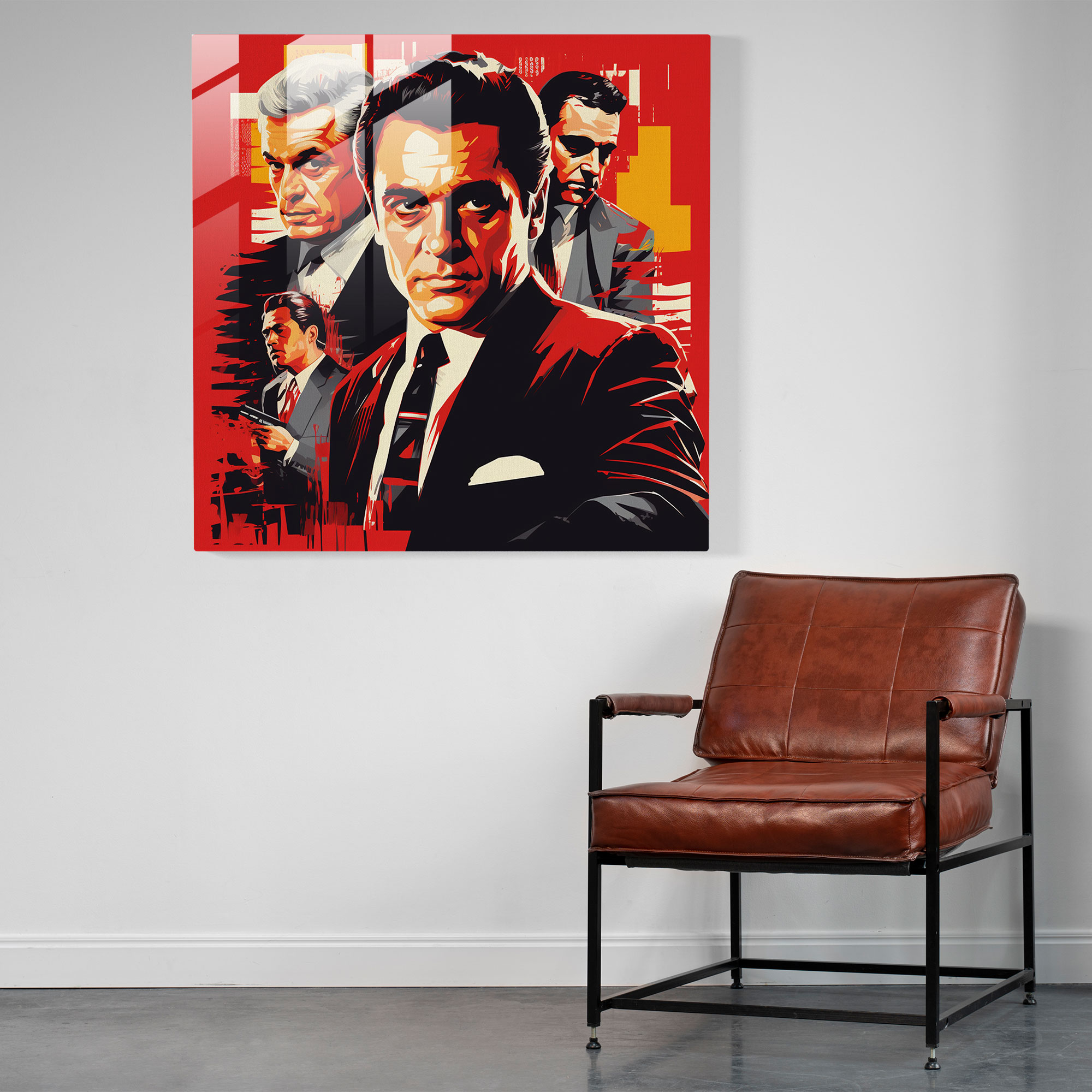Goodfellas Pop Art Cam Tablo - Goodfellas Suç Alıntılar Cam Sanatı