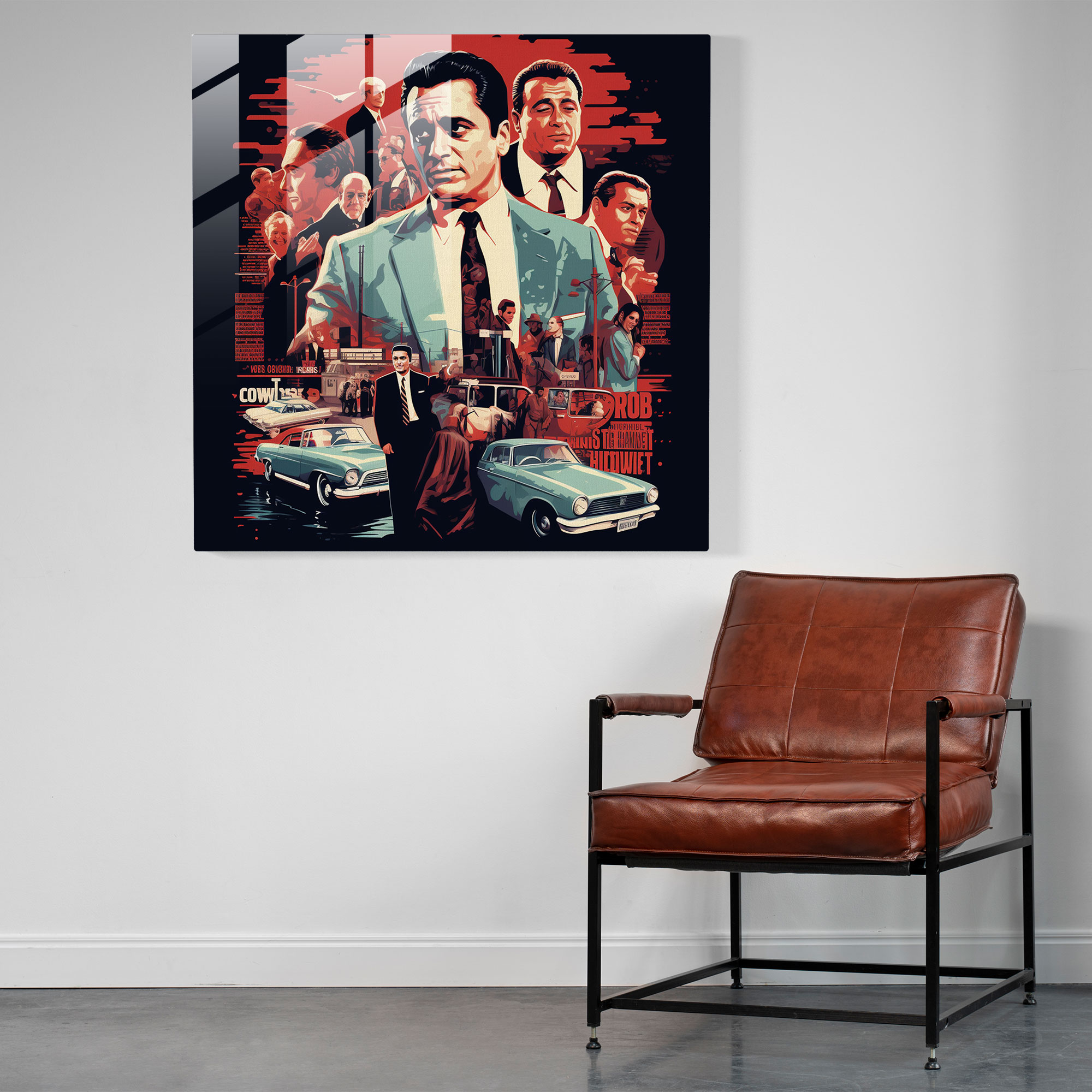 Goodfellas Glass Print - Goodfellas, Wall Decoration, Pop Art, Glass Wall Art