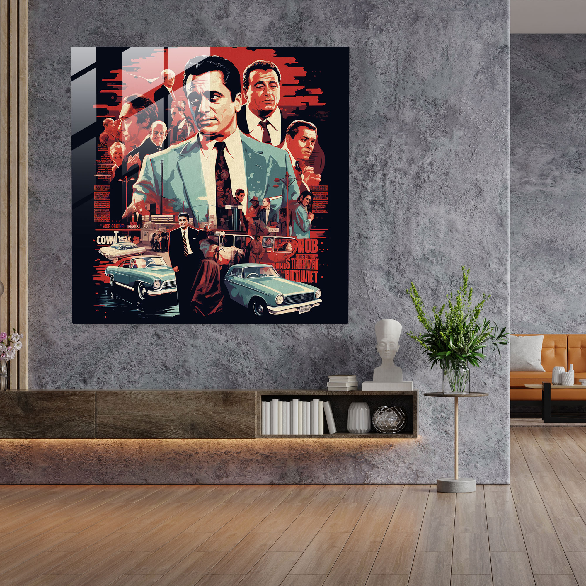 Goodfellas Glass Print - Goodfellas, Wall Decoration, Pop Art, Glass Wall Art