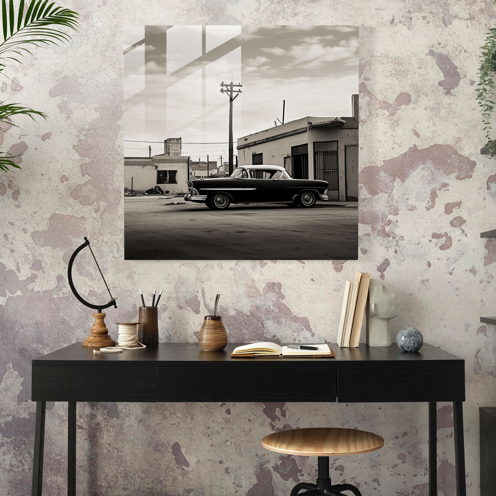 Goodfellas Glass Print - Minimalist Black And White Photography - Goodfellas, Nostalgia, Modern Art, Glass Art