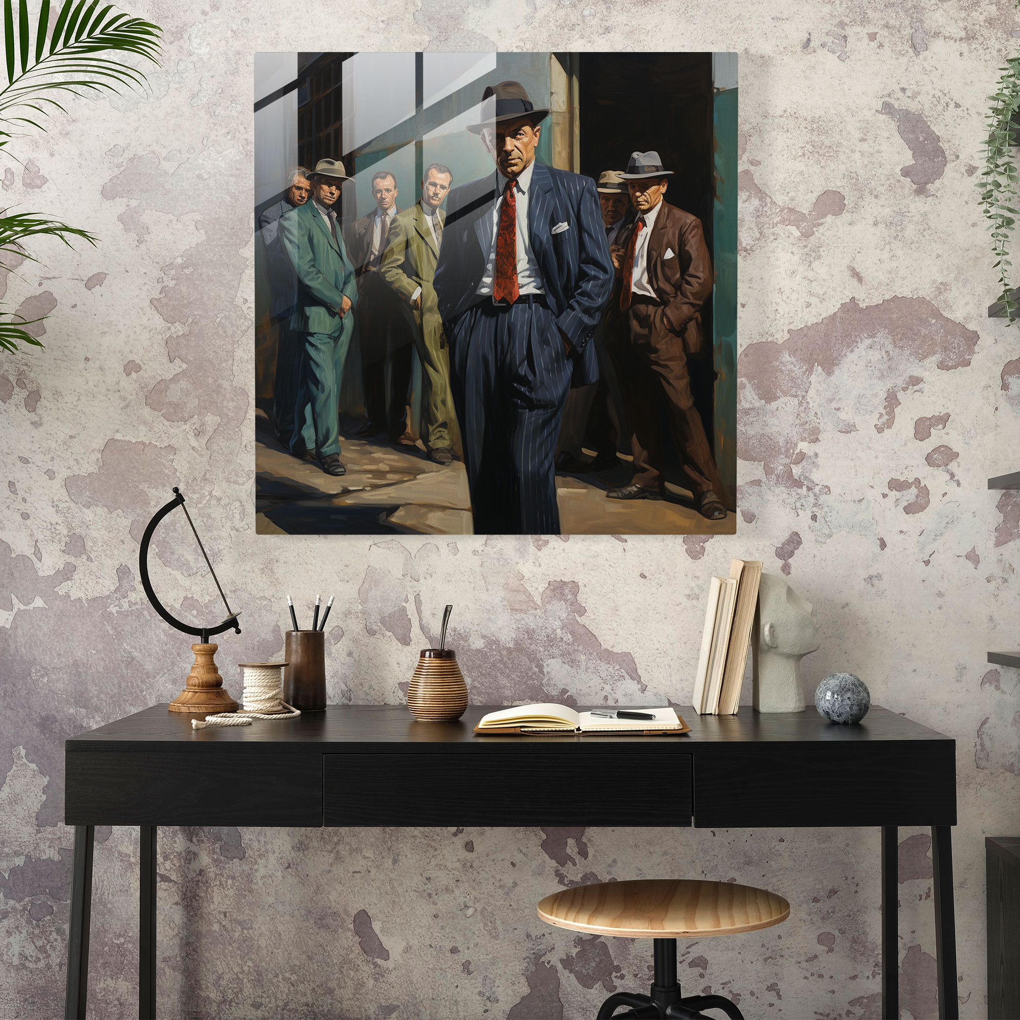 Goodfellas Glass Print - Impressionist Painting - Goodfellas, Goodfellas, Home Decoration, Glass Print