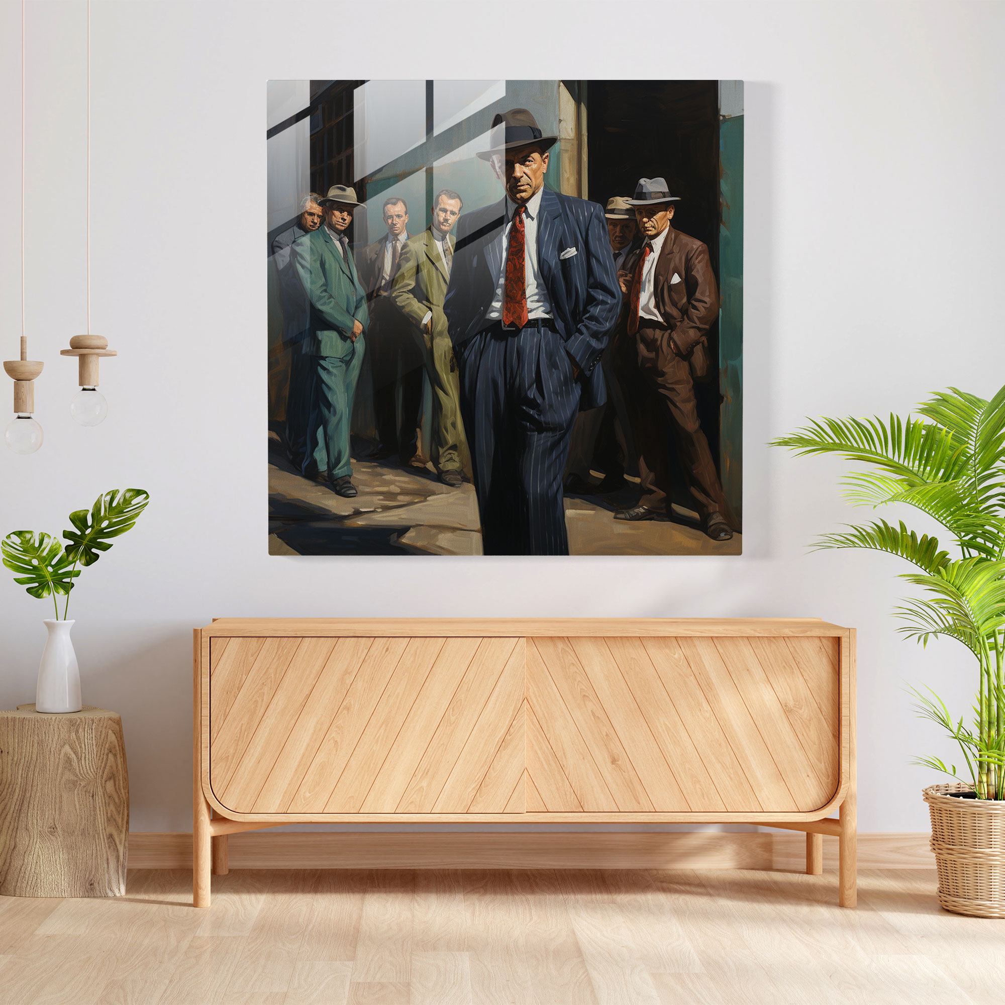 Goodfellas Glass Print - Impressionist Painting - Goodfellas, Goodfellas, Home Decoration, Glass Print