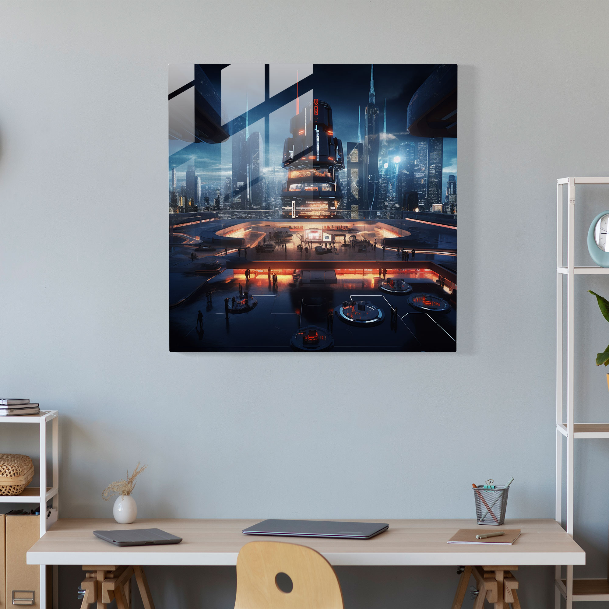 Goodfellas Glass Print - Futuristic Digital Art - Goodfellas, Futuristic, Glass Art, Wall Decoration