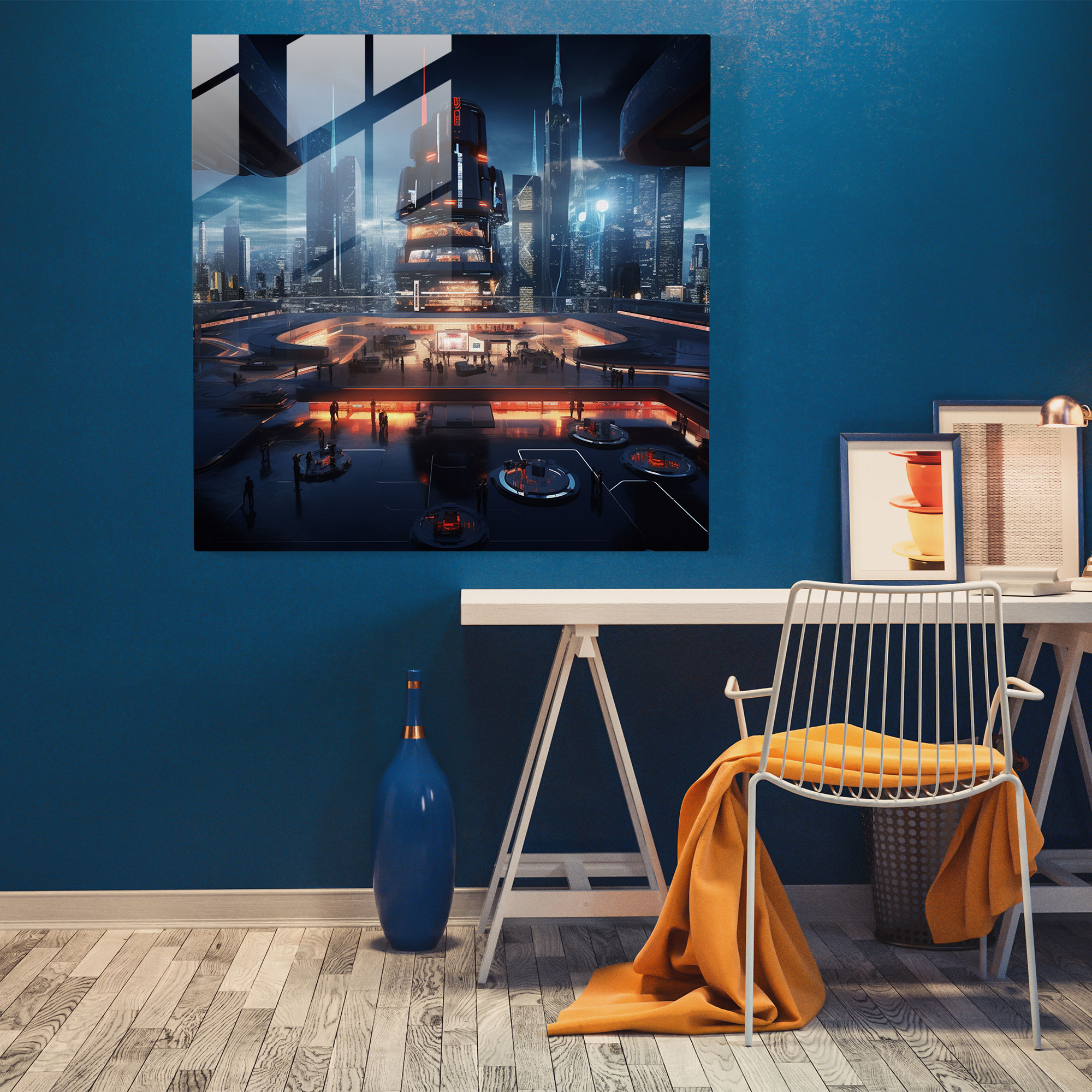 Goodfellas Glass Print - Futuristic Digital Art - Goodfellas, Futuristic, Glass Art, Wall Decoration