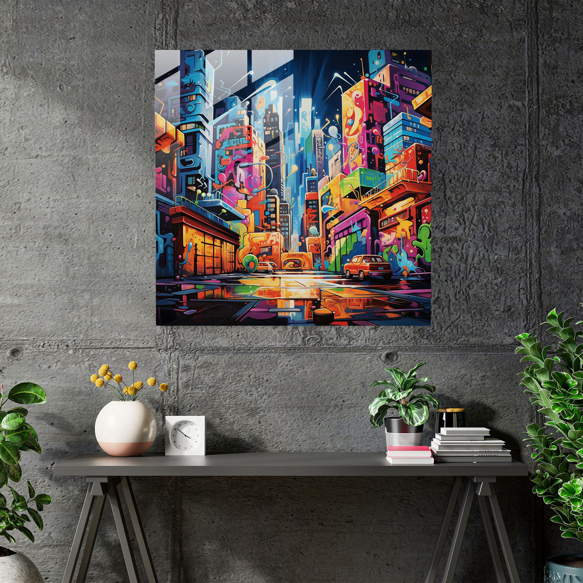 Goodfellas Glass Print - Abstract Graffiti Artwork - Goodfellas, Urban Backdrop, Abstract Graffiti Artwork, Glass Art