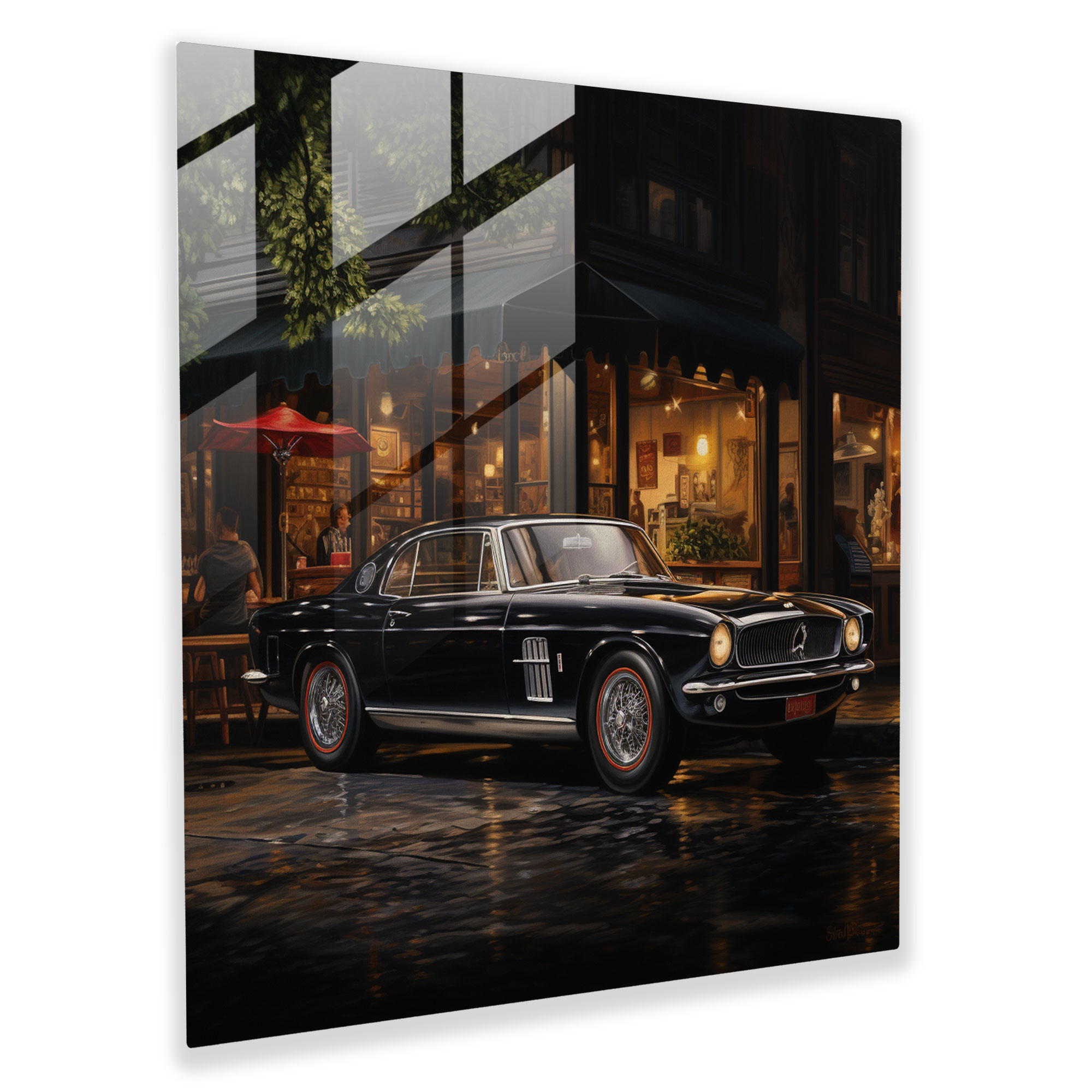 Goodfellas Glass Print - Photorealistic Classic Car - Goodfellas, Glass Print, Glass Art, Goodfellas