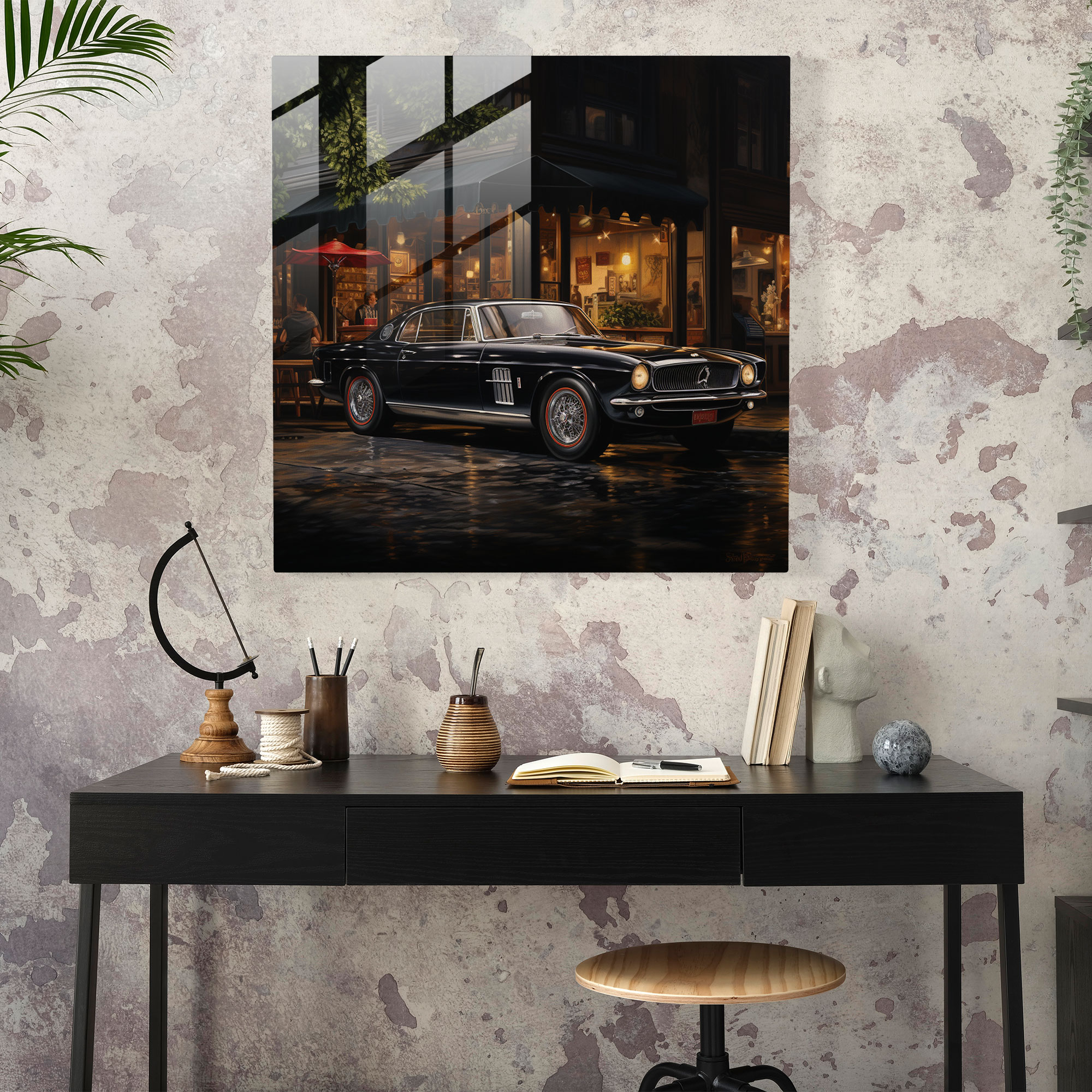 Goodfellas Glass Print - Photorealistic Classic Car - Goodfellas, Glass Print, Glass Art, Goodfellas