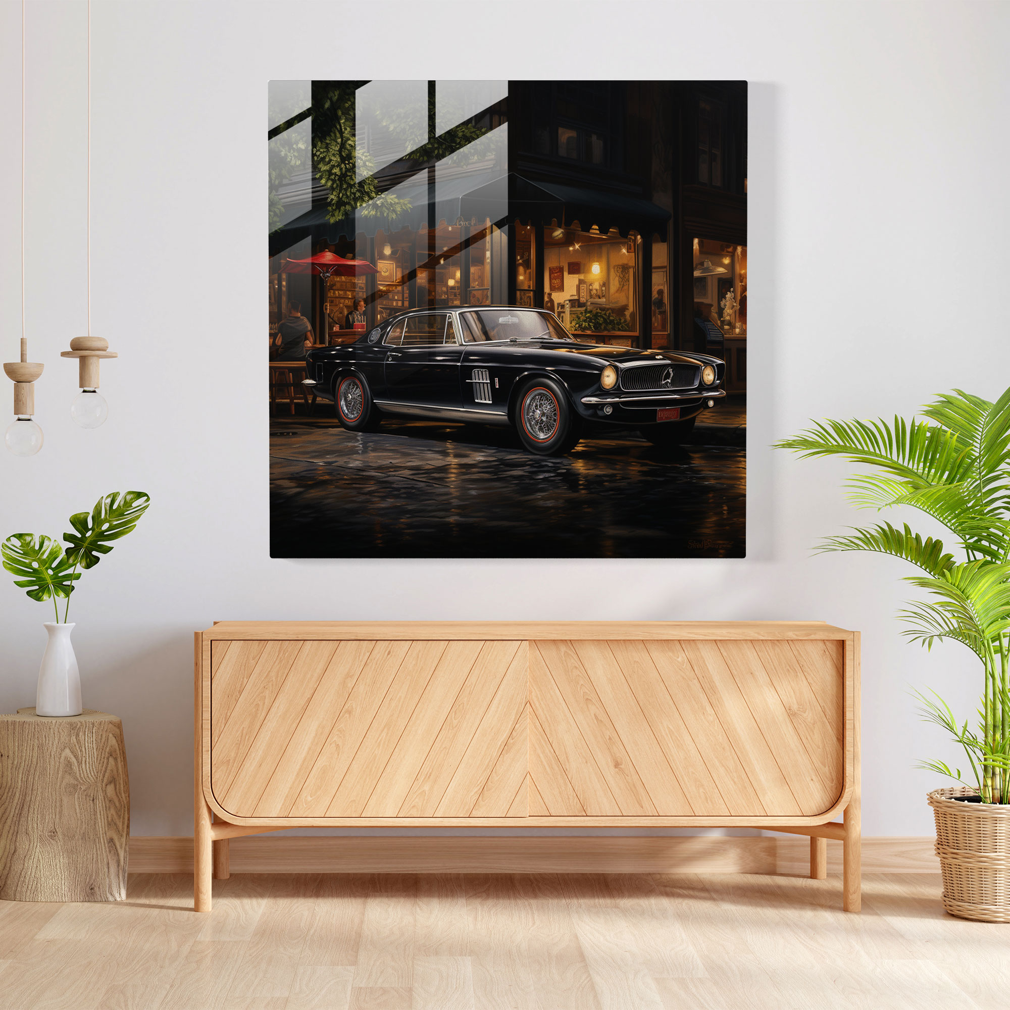 Goodfellas Glass Print - Photorealistic Classic Car - Goodfellas, Glass Print, Glass Art, Goodfellas