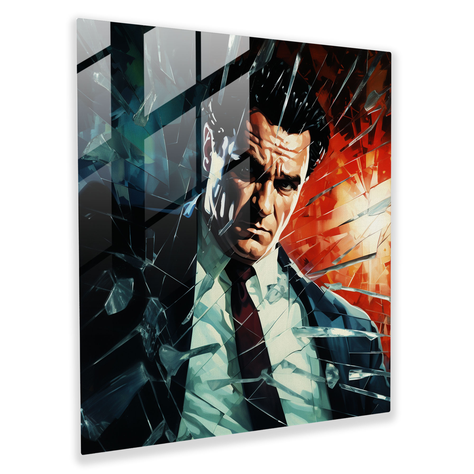 Goodfellas Glass Print - Abstract Shattered Glass Artwork - Goodfellas, Wall Decoration, Glass Wall Art, Goodfellas