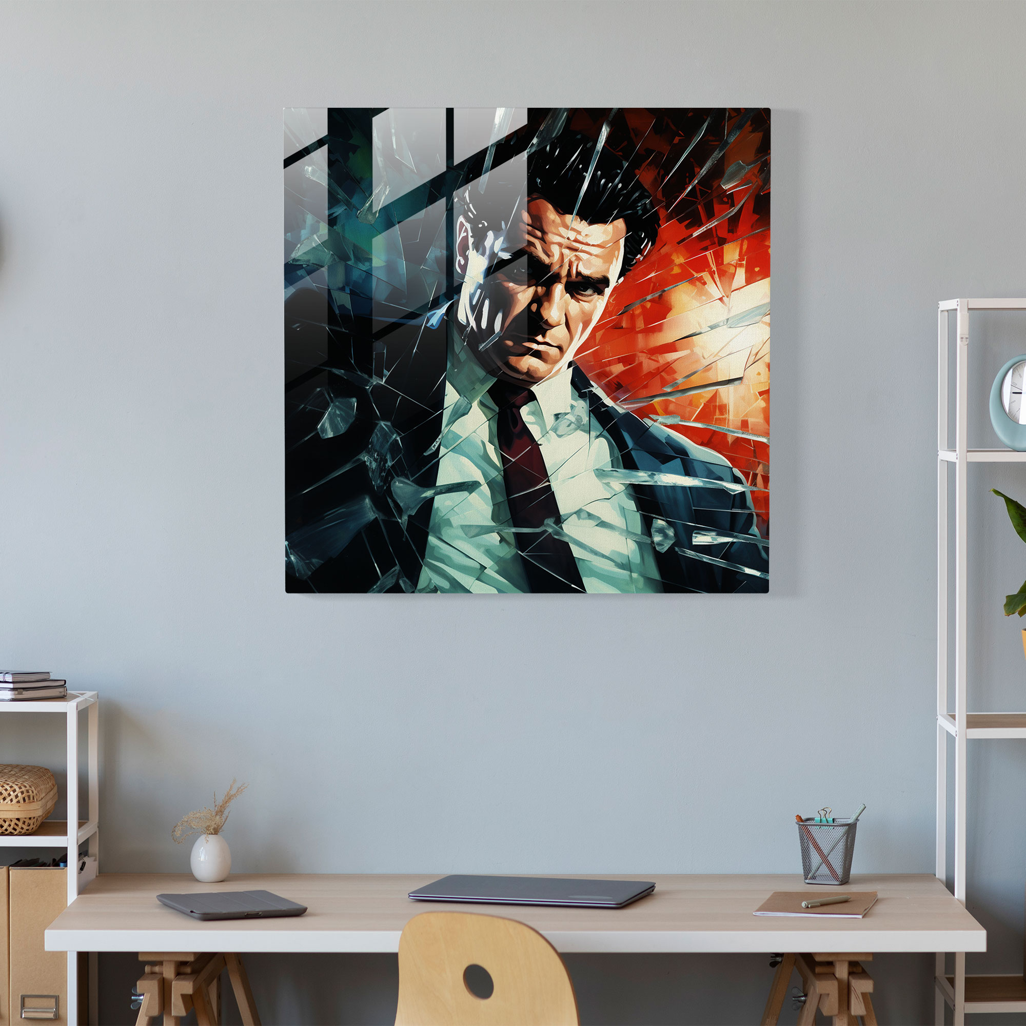 Goodfellas Glass Print - Abstract Shattered Glass Artwork - Goodfellas, Wall Decoration, Glass Wall Art, Goodfellas
