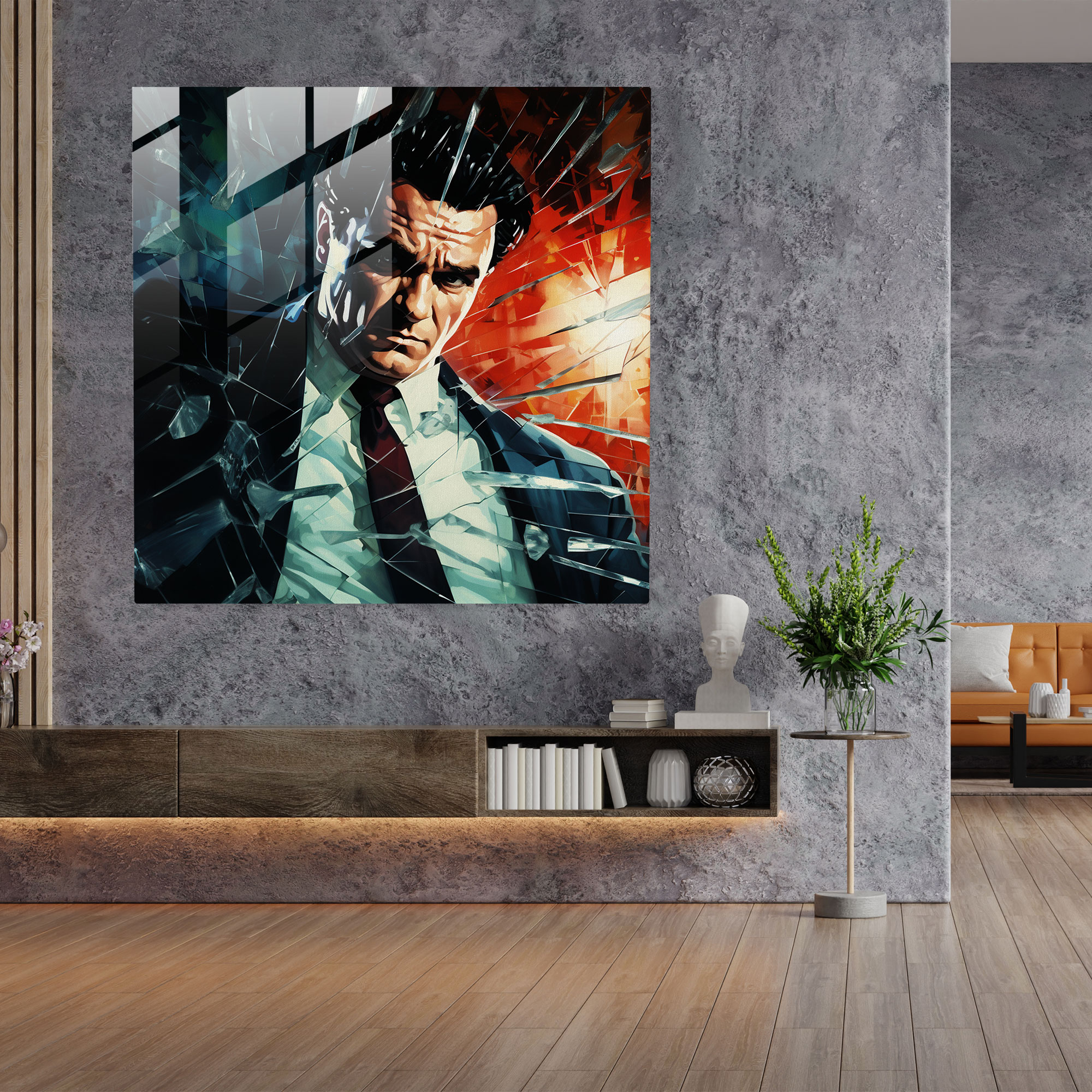 Goodfellas Glass Print - Abstract Shattered Glass Artwork - Goodfellas, Wall Decoration, Glass Wall Art, Goodfellas