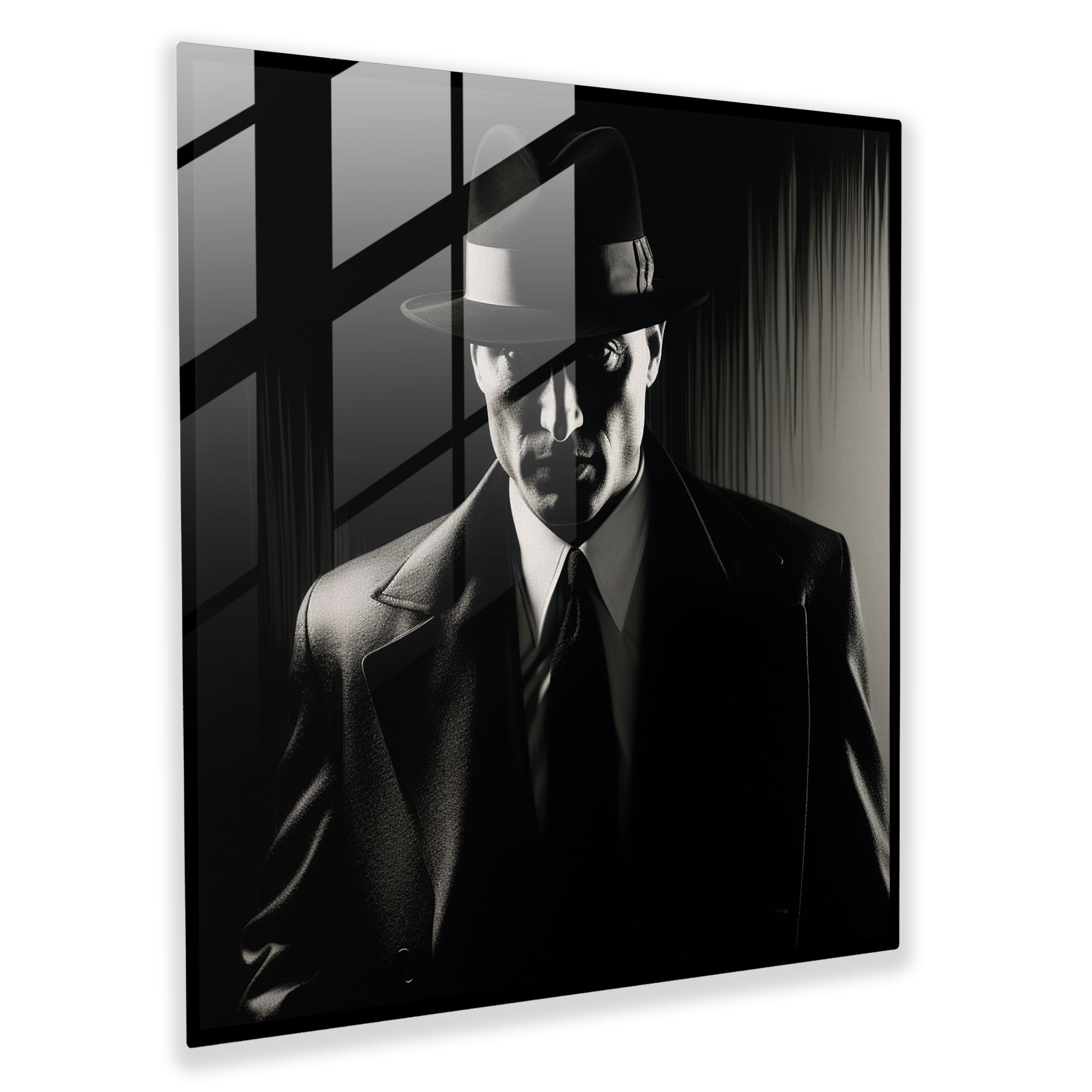 Classic Elegance Glass Print - Goodfellas, Black And White, Glass Print, Home Decoration