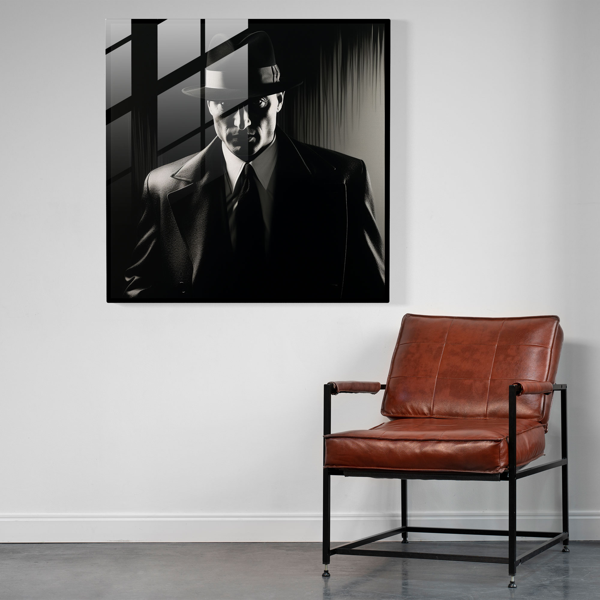 Classic Elegance Glass Print - Goodfellas, Black And White, Glass Print, Home Decoration