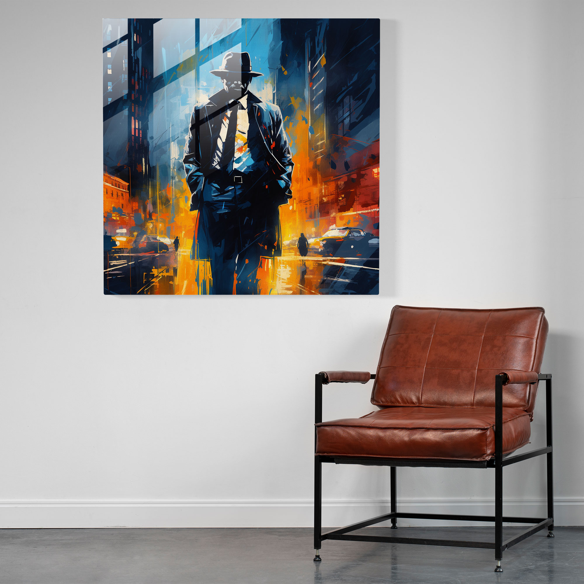 Goodfellas Glass Wall Art - Goodfellas, Abstract Artwork, Gangster, Colorful
