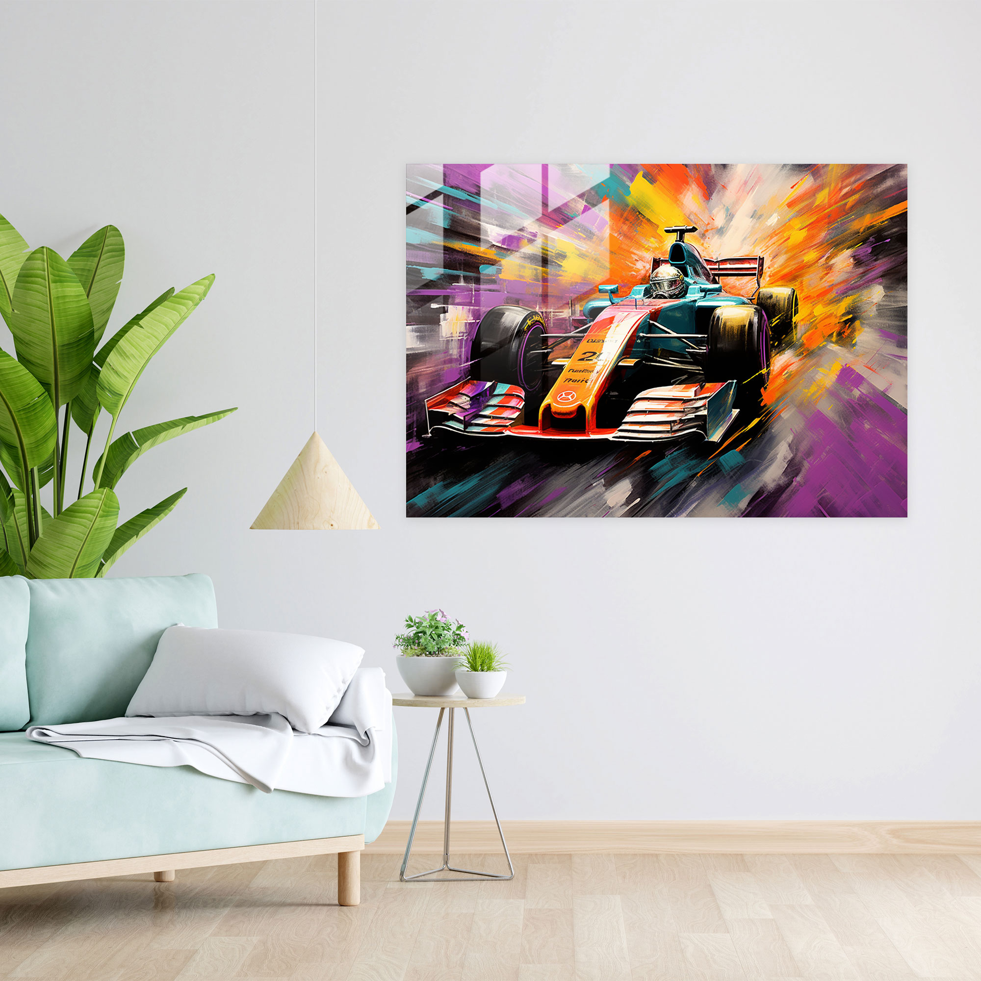 Formula 1 Glass Print - Formula 1, Energy, Wall Decoration, Modern Art