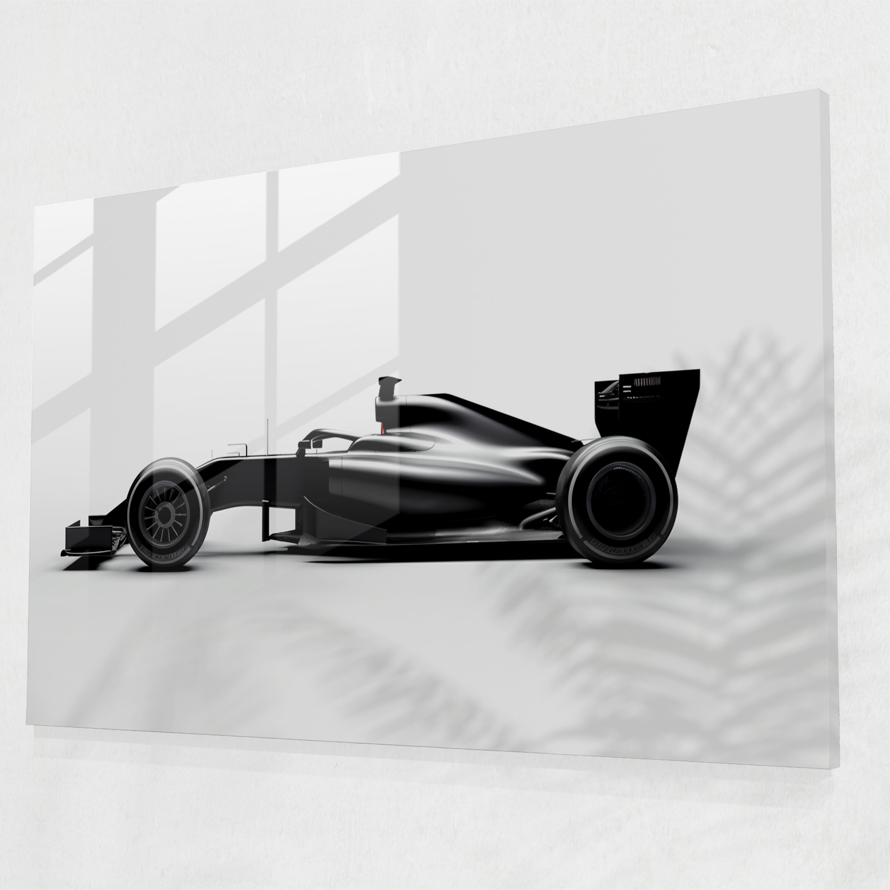 Şık Formula 1 Cam Tablo - Formula 1 Duvar Dekorasyonu Cam Sanatı Minimalist Tasarım