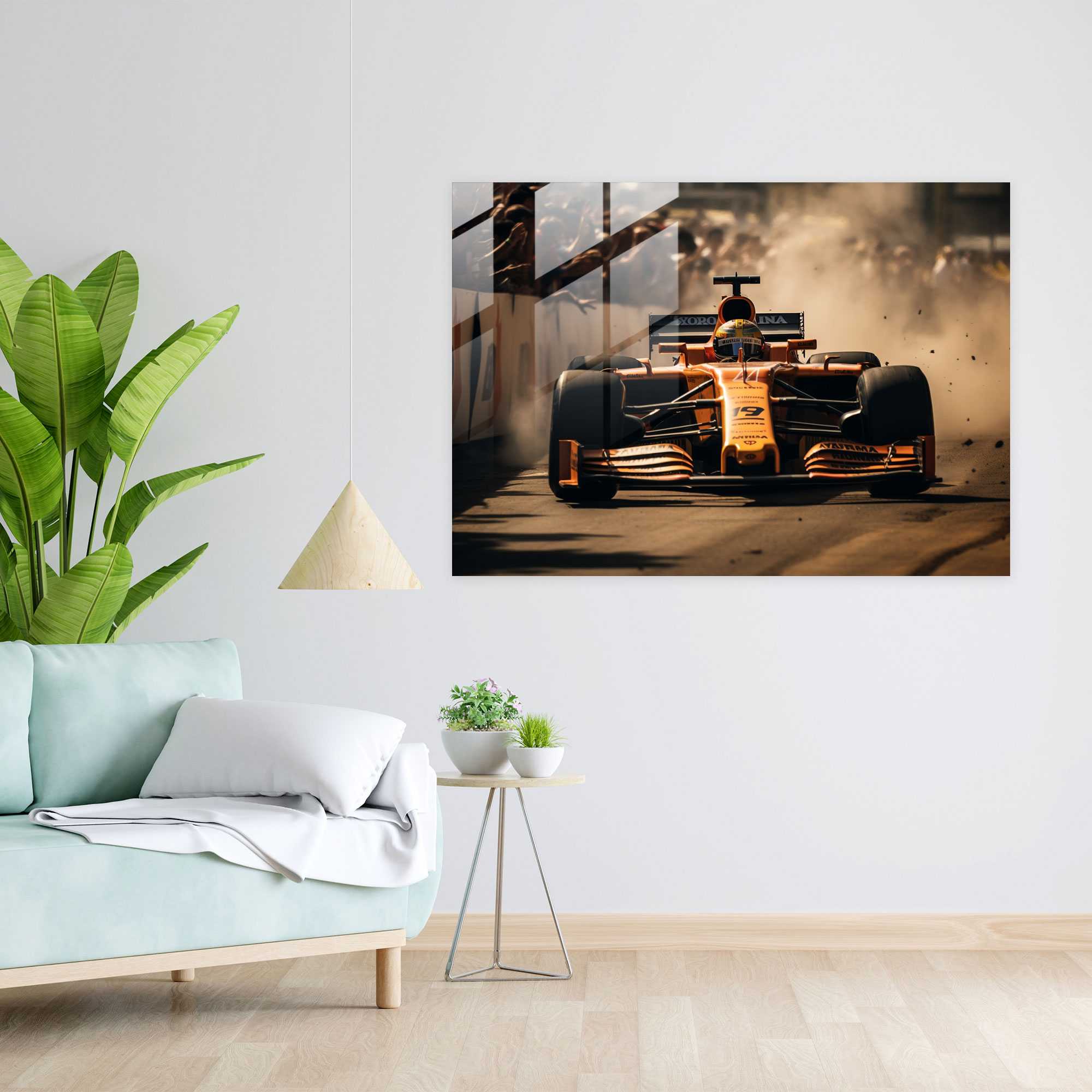 Heyecan Verici Formula 1 Cam Tablo - Formula 1 Tezahürat Yapan Kalabalık Yakın Çekim Gerçekçi Fotoğrafçılık