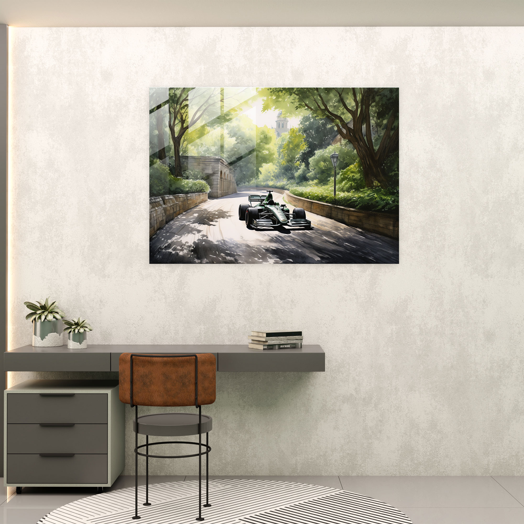 Tranquil Formula 1 Glass Print - Formula 1, Formula 1, Glass Print, Wall Decoration