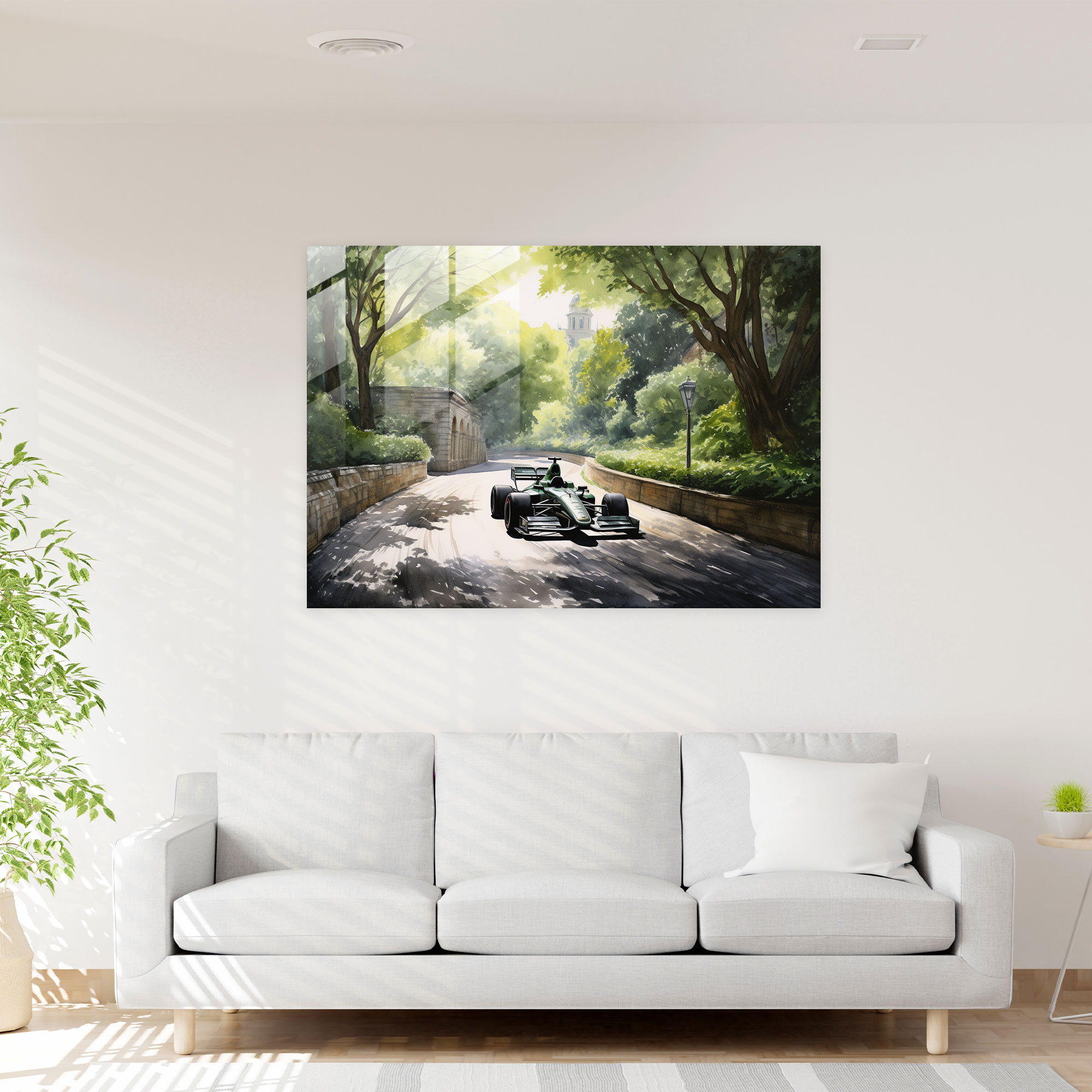 Tranquil Formula 1 Glass Print - Formula 1, Formula 1, Glass Print, Wall Decoration