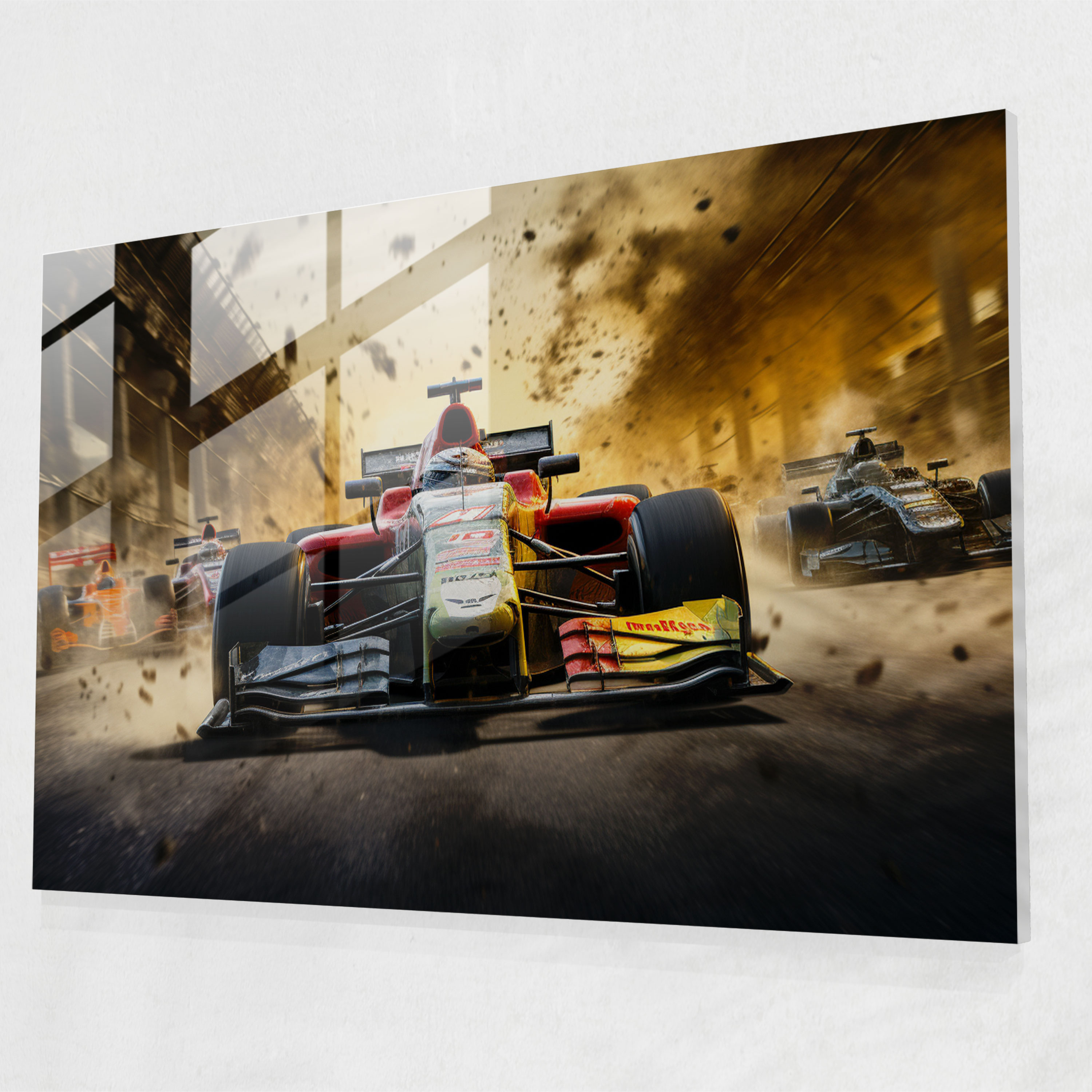 Formula 1 Glass Art - Formula 1, Racetrack, Glass Print, Speed