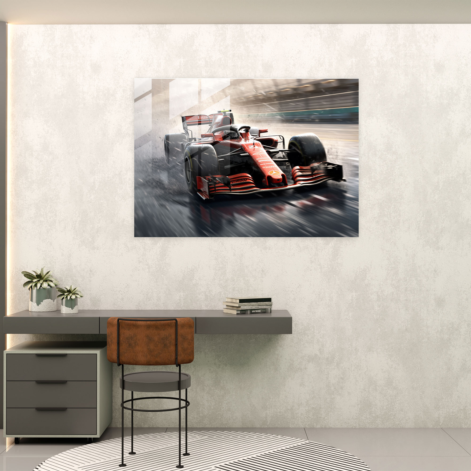 Formula 1 Cam Tablo - Ev Dekorasyonu ve Cam Sanatı için Formula 1 Tasarımı