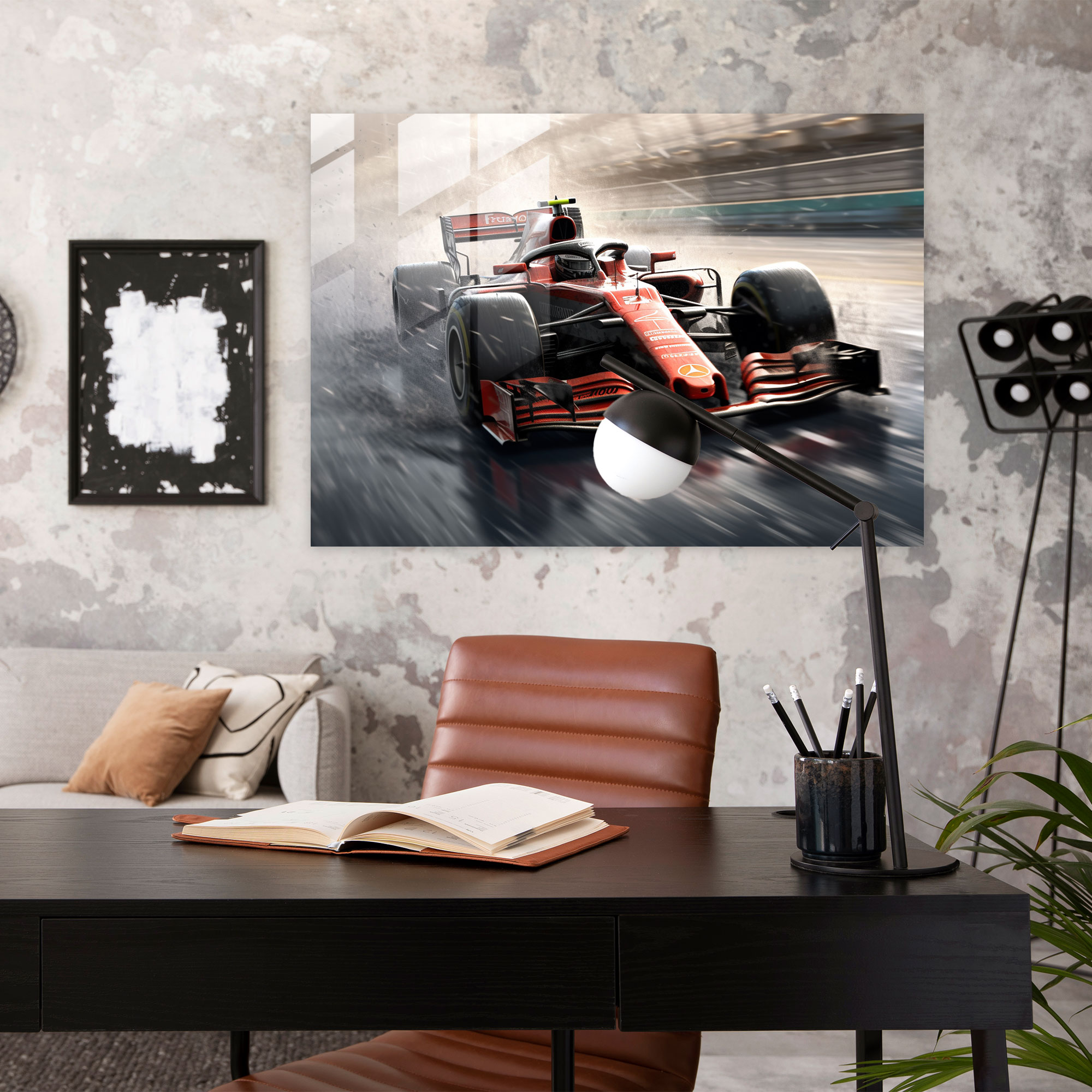 Formula 1 Cam Tablo - Ev Dekorasyonu ve Cam Sanatı için Formula 1 Tasarımı