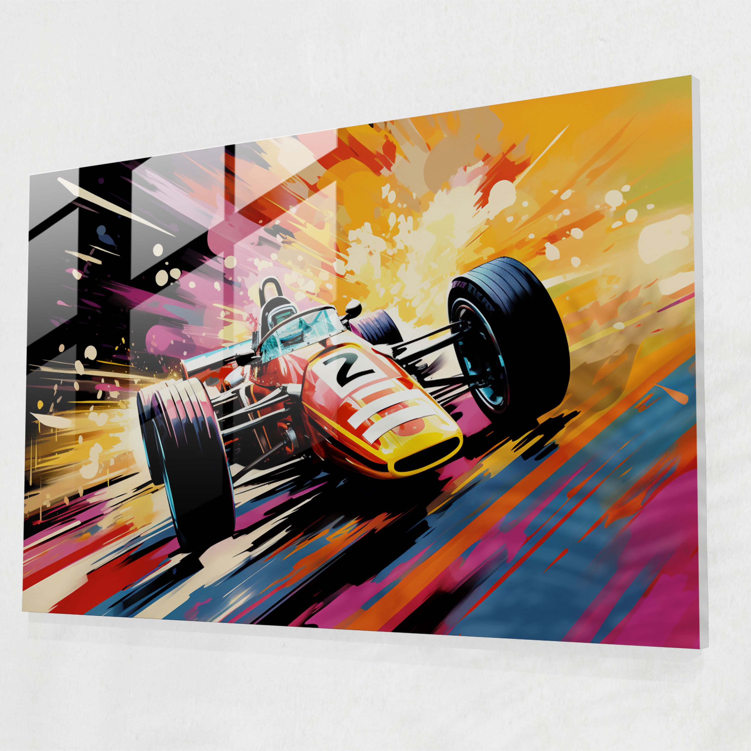 Formula 1 Wall Decoration - Formula 1, Formula 1, Wall Decoration, Glass Art