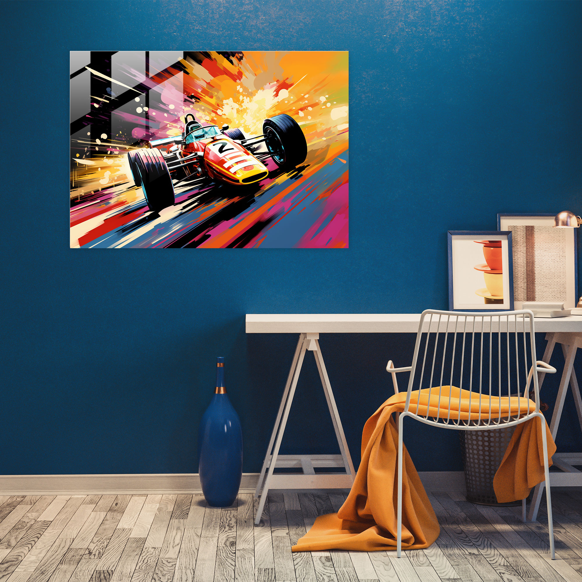 Formula 1 Wall Decoration - Formula 1, Formula 1, Wall Decoration, Glass Art