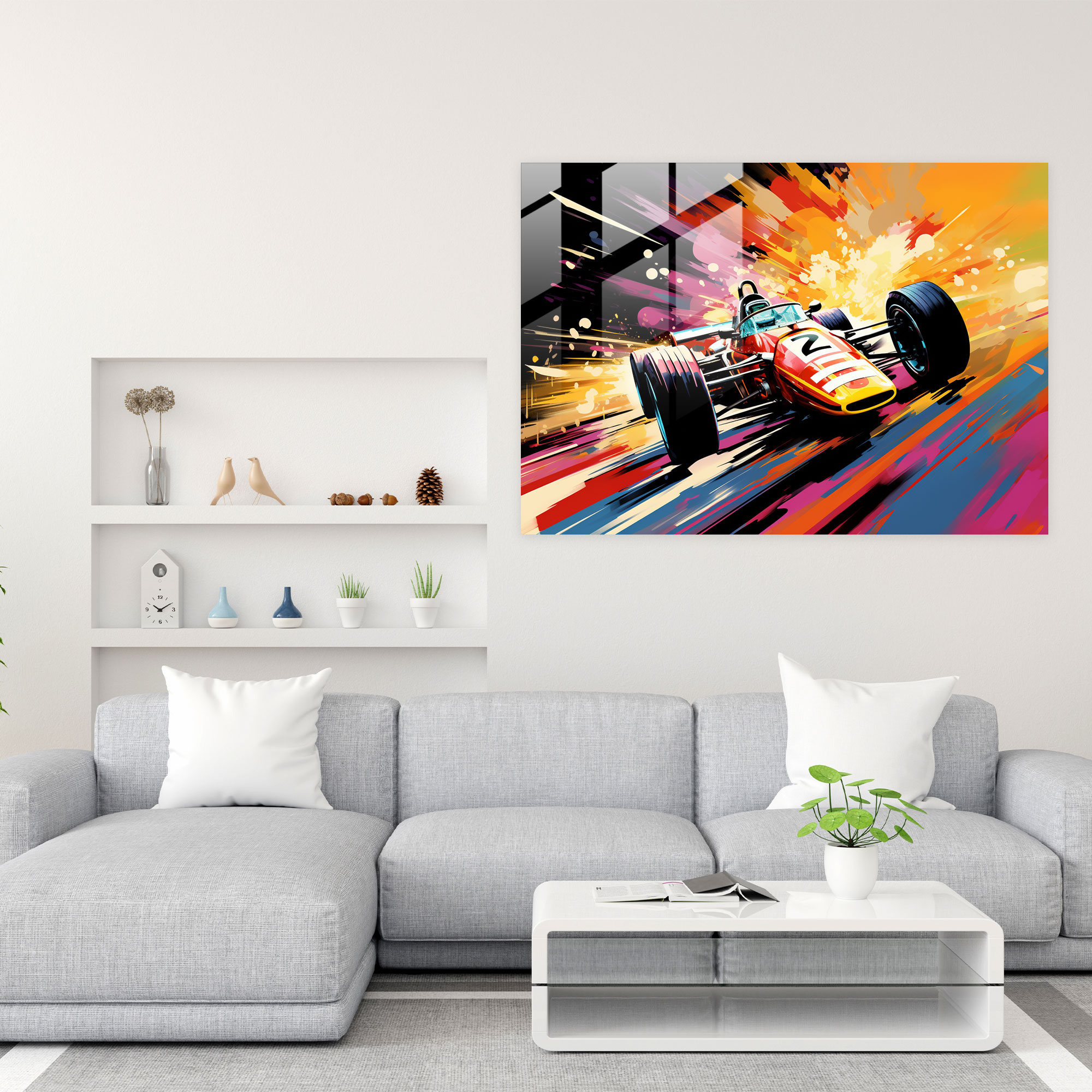 Formula 1 Wall Decoration - Formula 1, Formula 1, Wall Decoration, Glass Art