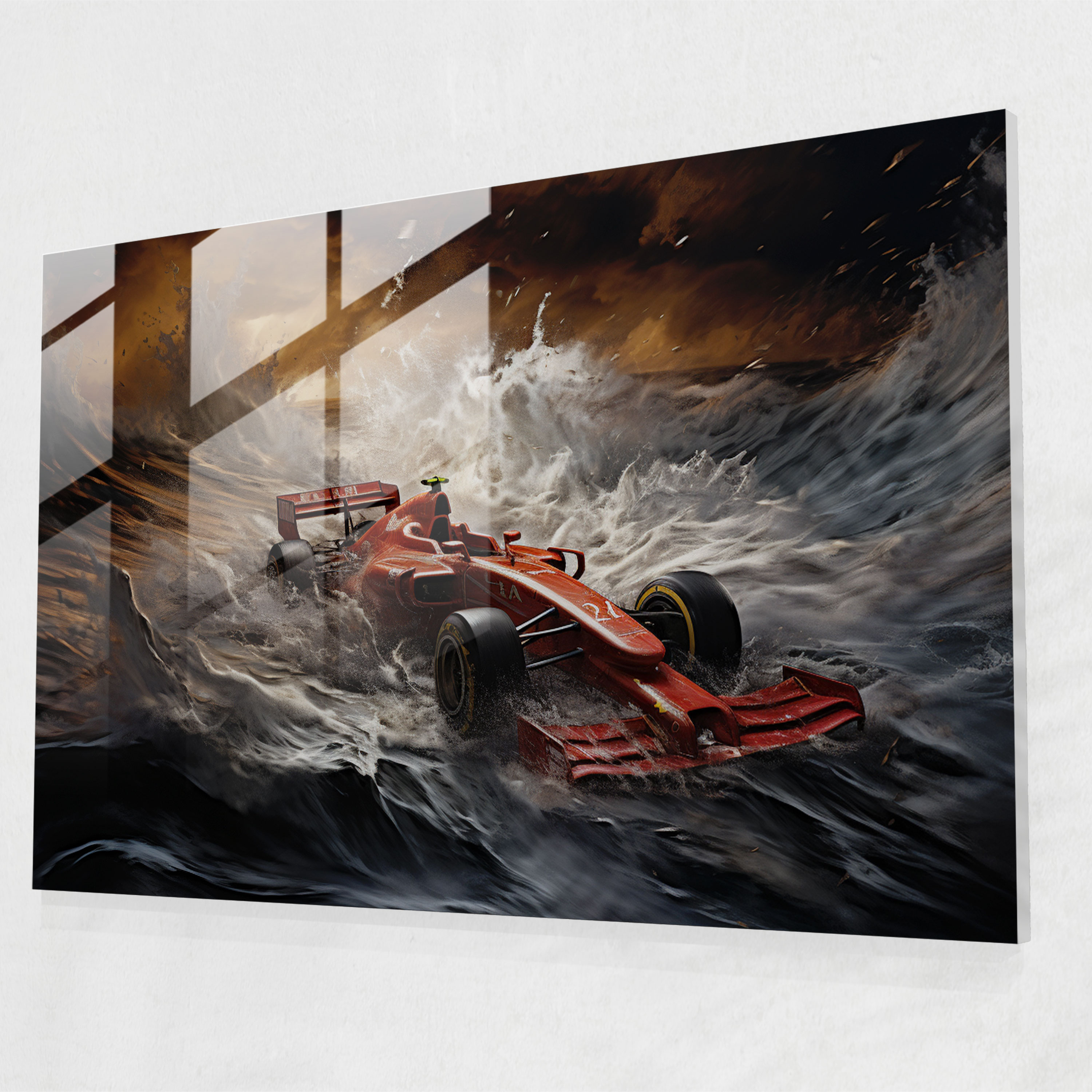 Formula 1 Glass Print - Formula 1, Home Decoration, Wall Decoration, Glass Art
