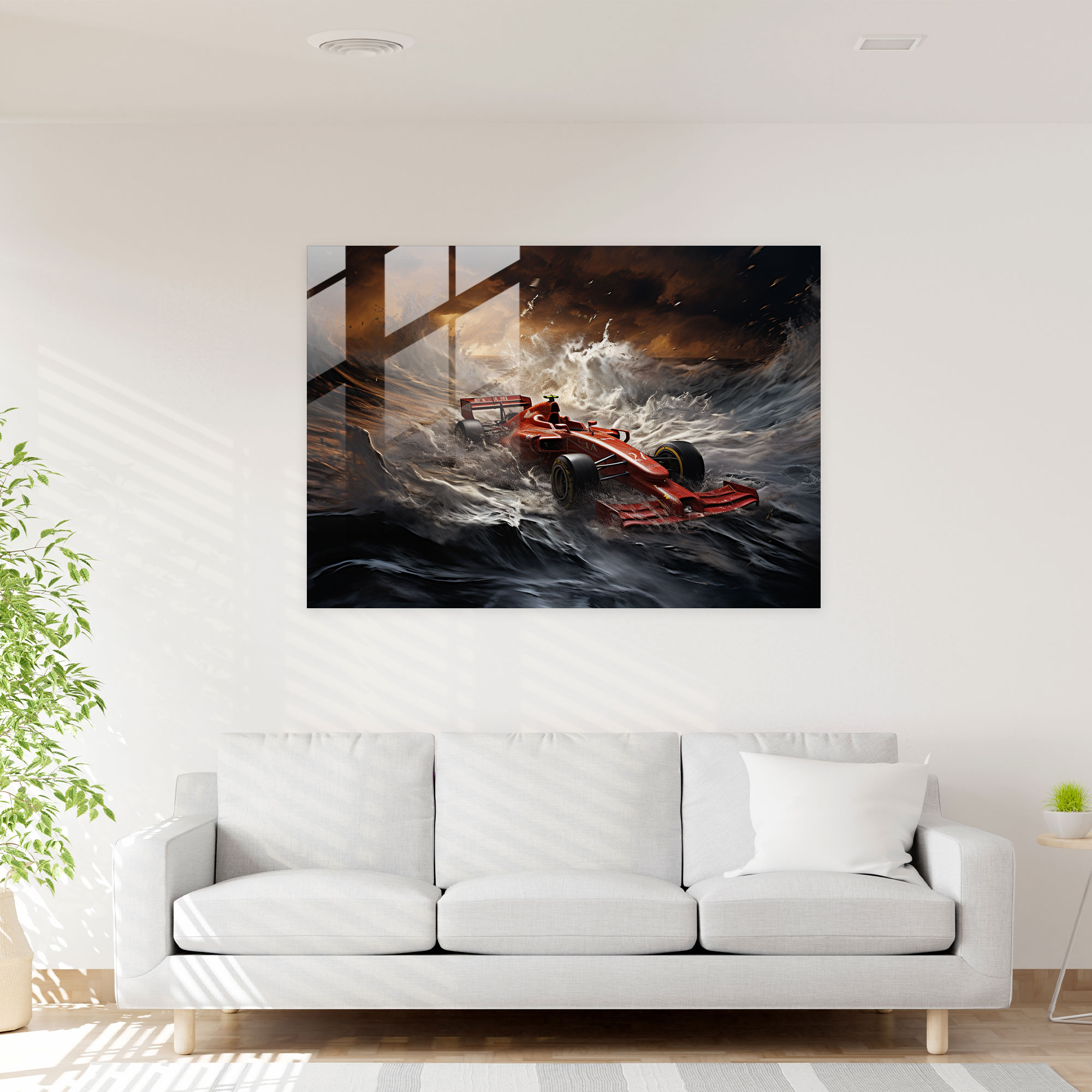 Formula 1 Glass Print - Formula 1, Home Decoration, Wall Decoration, Glass Art