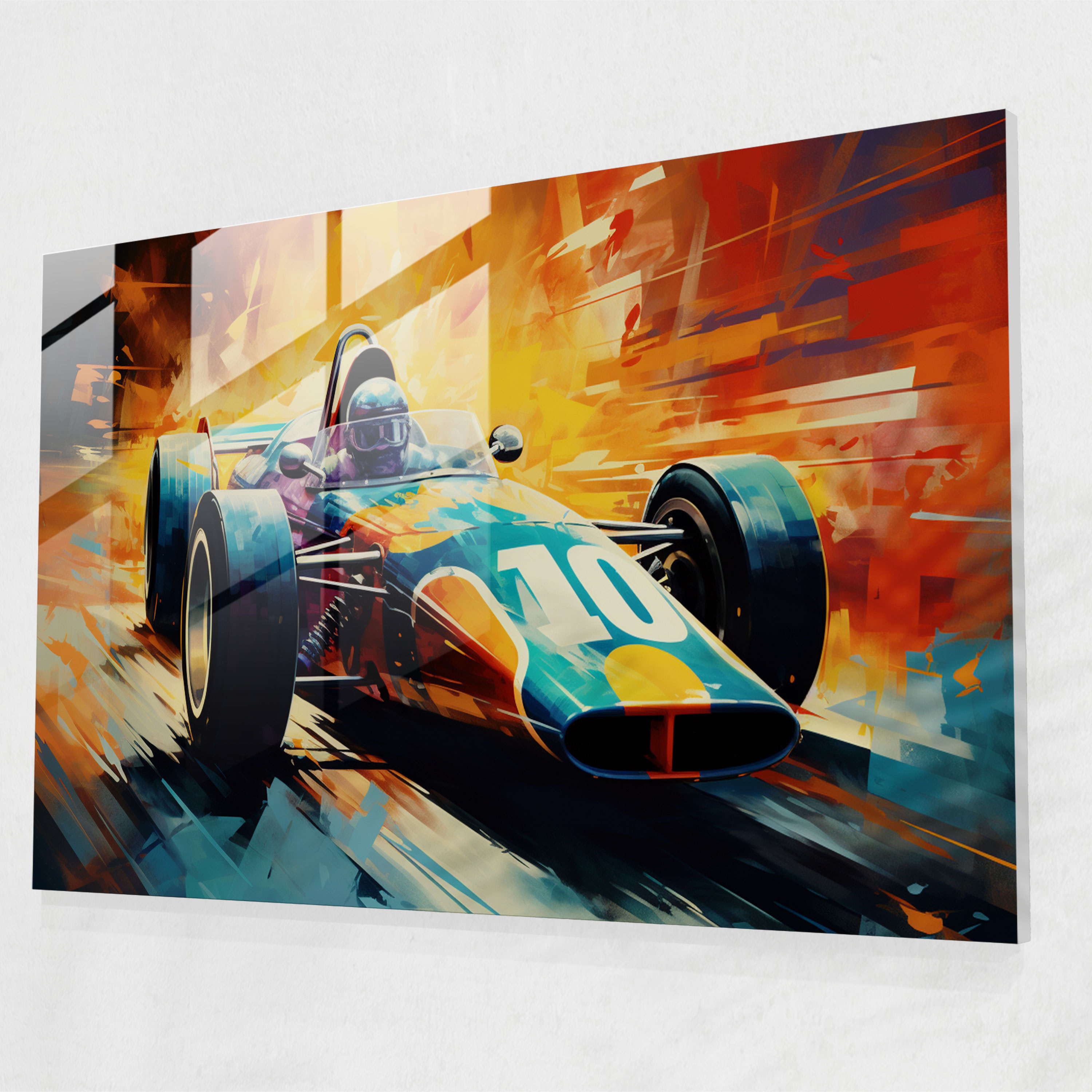 Formula 1 Glass Print - Formula 1, Retro Vintage, Glass Print, Formula 1