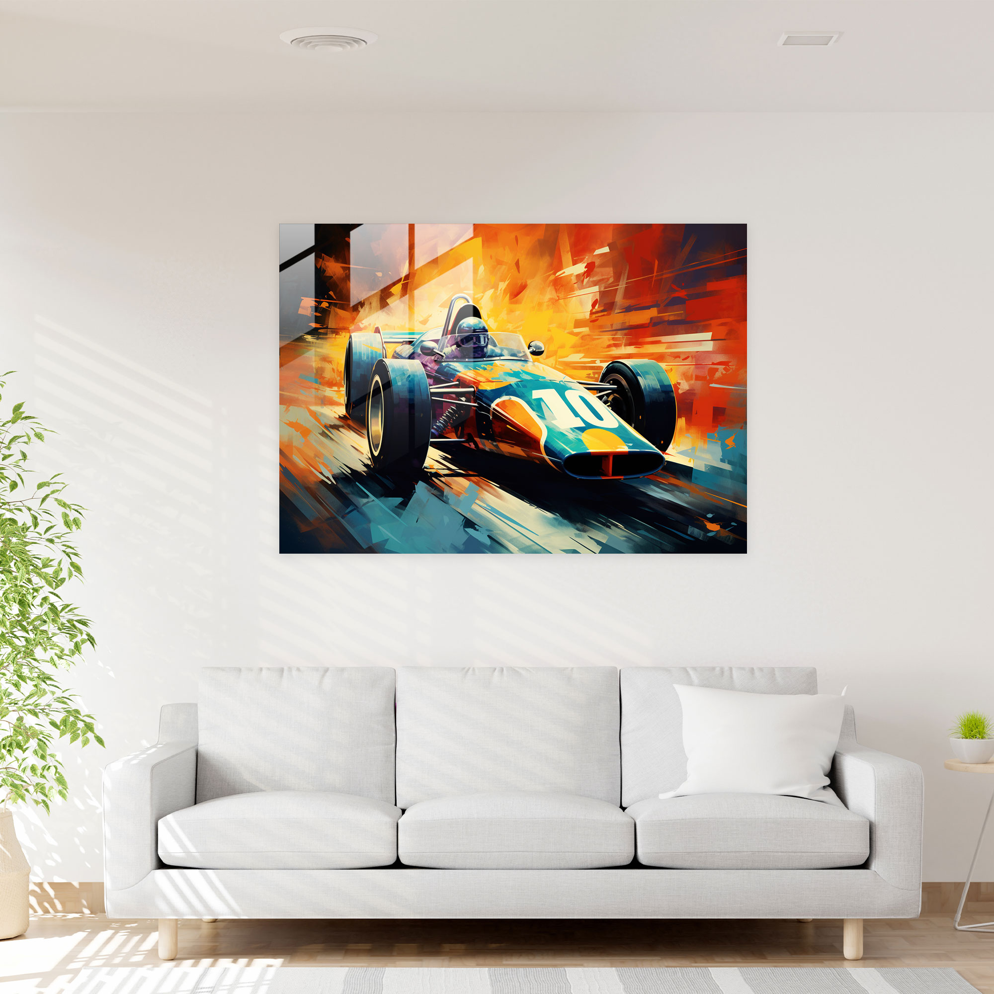 Formula 1 Glass Print - Formula 1, Retro Vintage, Glass Print, Formula 1