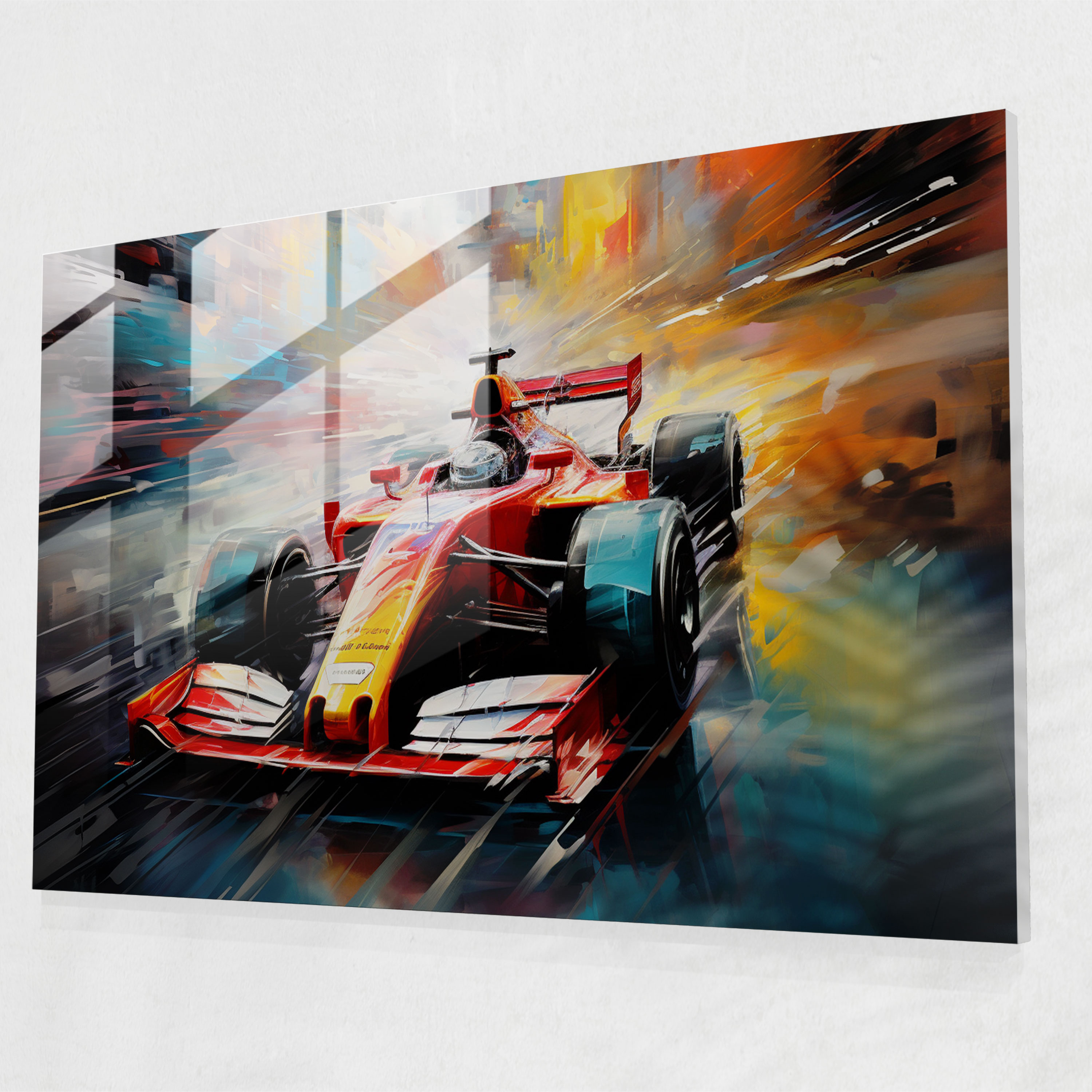 Formula 1 Glass Print - Formula 1, Formula 1, Blurred Depiction, Home Decoration