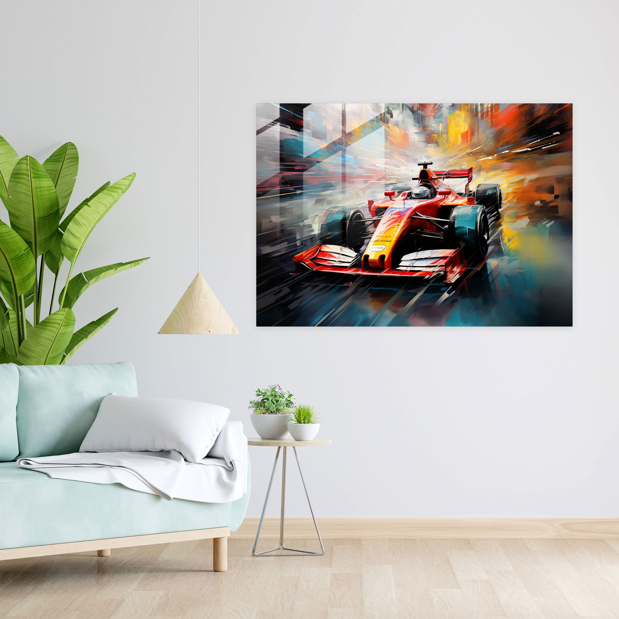 Formula 1 Glass Print - Formula 1, Formula 1, Blurred Depiction, Home Decoration