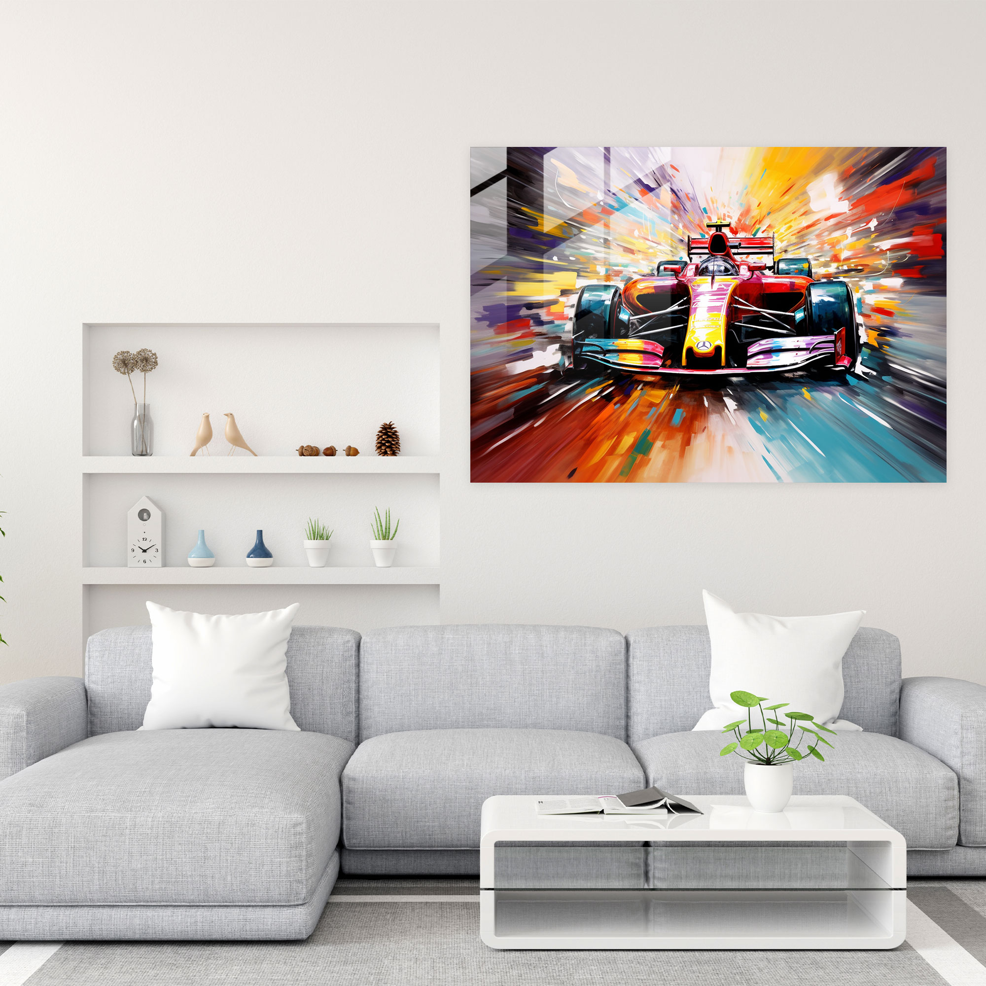 Formula 1 Glass Print - Formula 1, Glass Art, Speed, Abstract