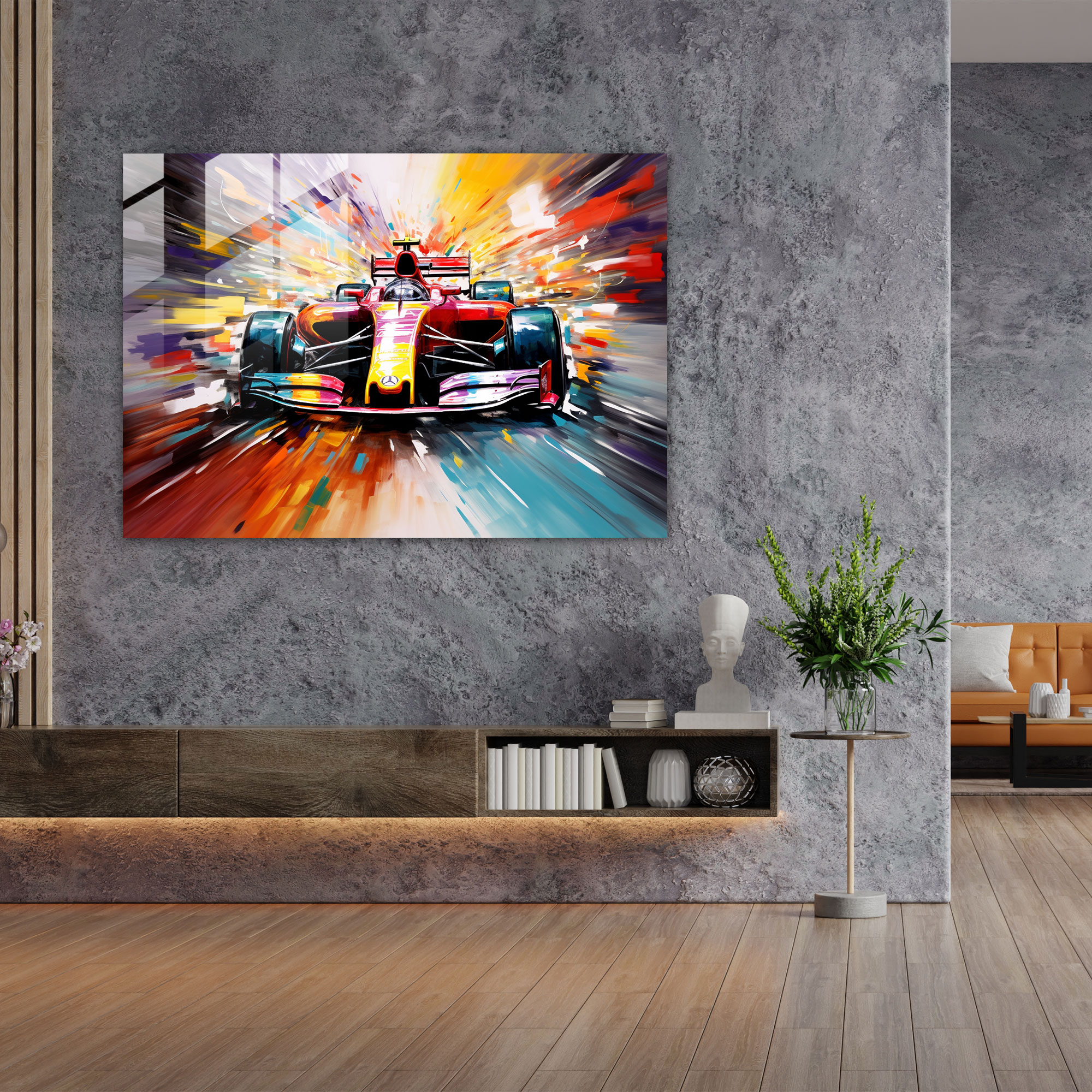 Formula 1 Glass Print - Formula 1, Glass Art, Speed, Abstract