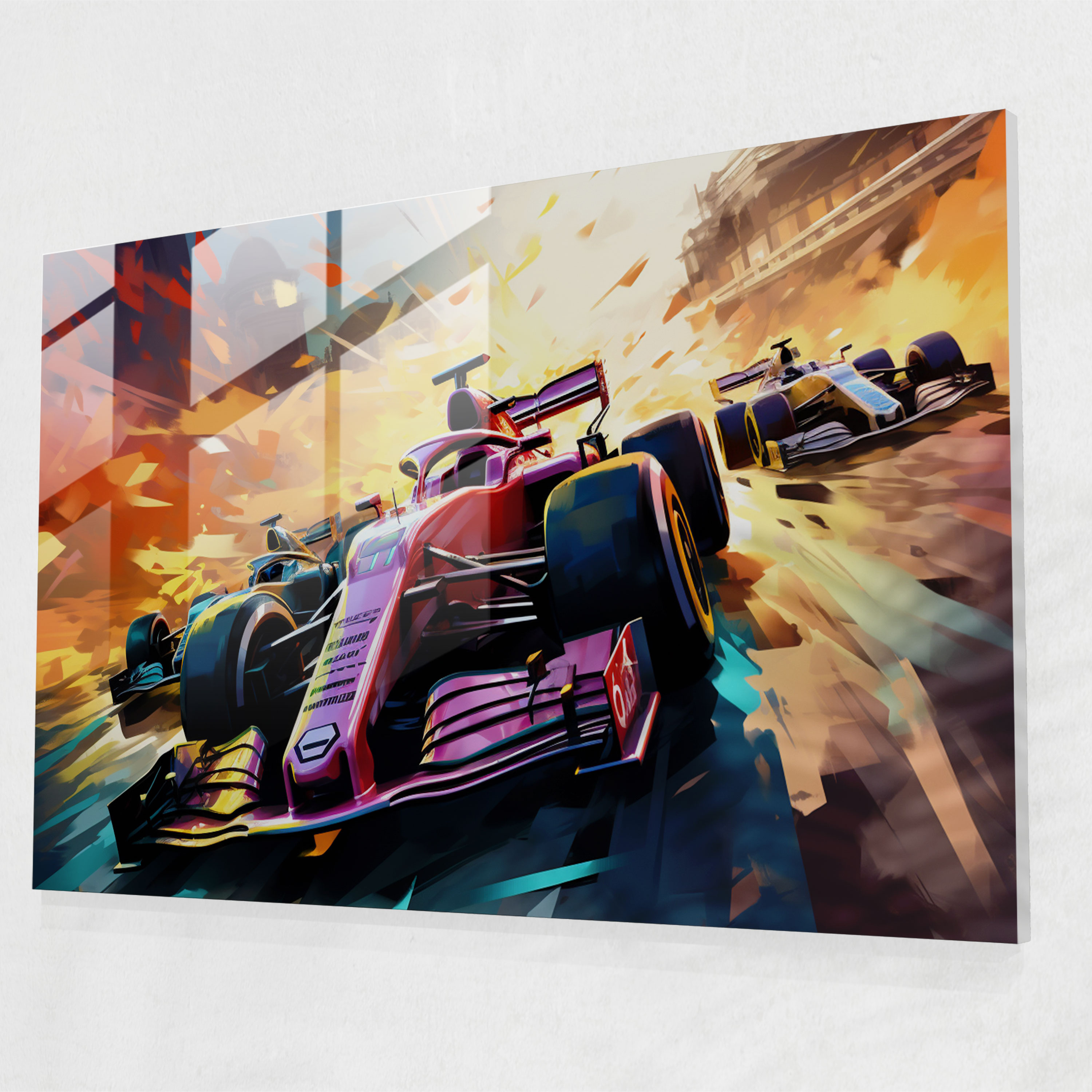 Dinamik Formula 1 Cam Tablo - Enerji ve İllüstrasyon ile