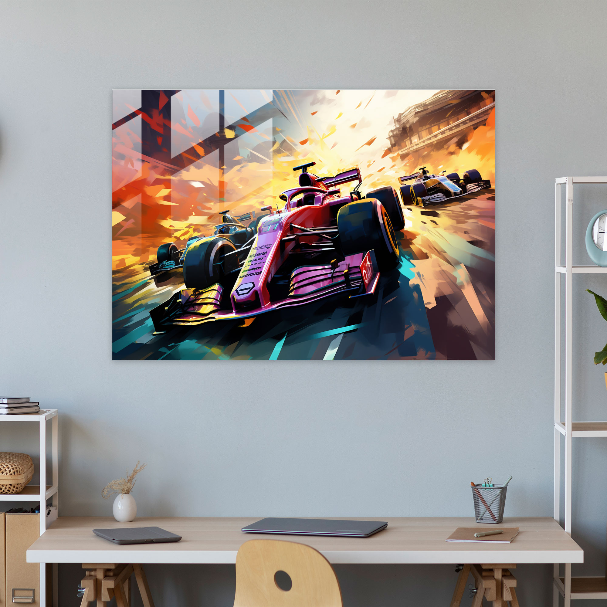 Dinamik Formula 1 Cam Tablo - Enerji ve İllüstrasyon ile