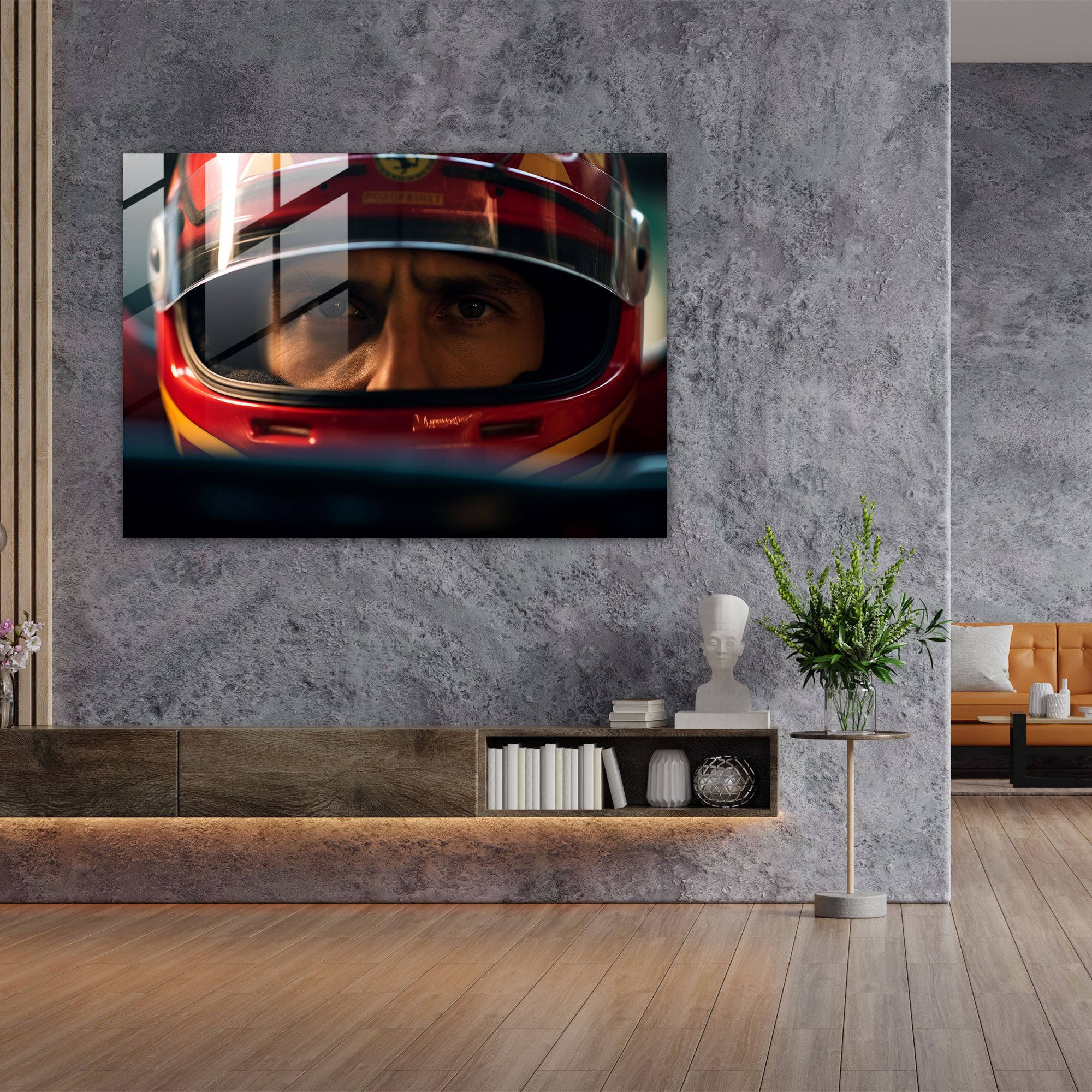 Focused Formula 1 Glass Print - Formula 1, Glass Print, Glass Art, Dramatic