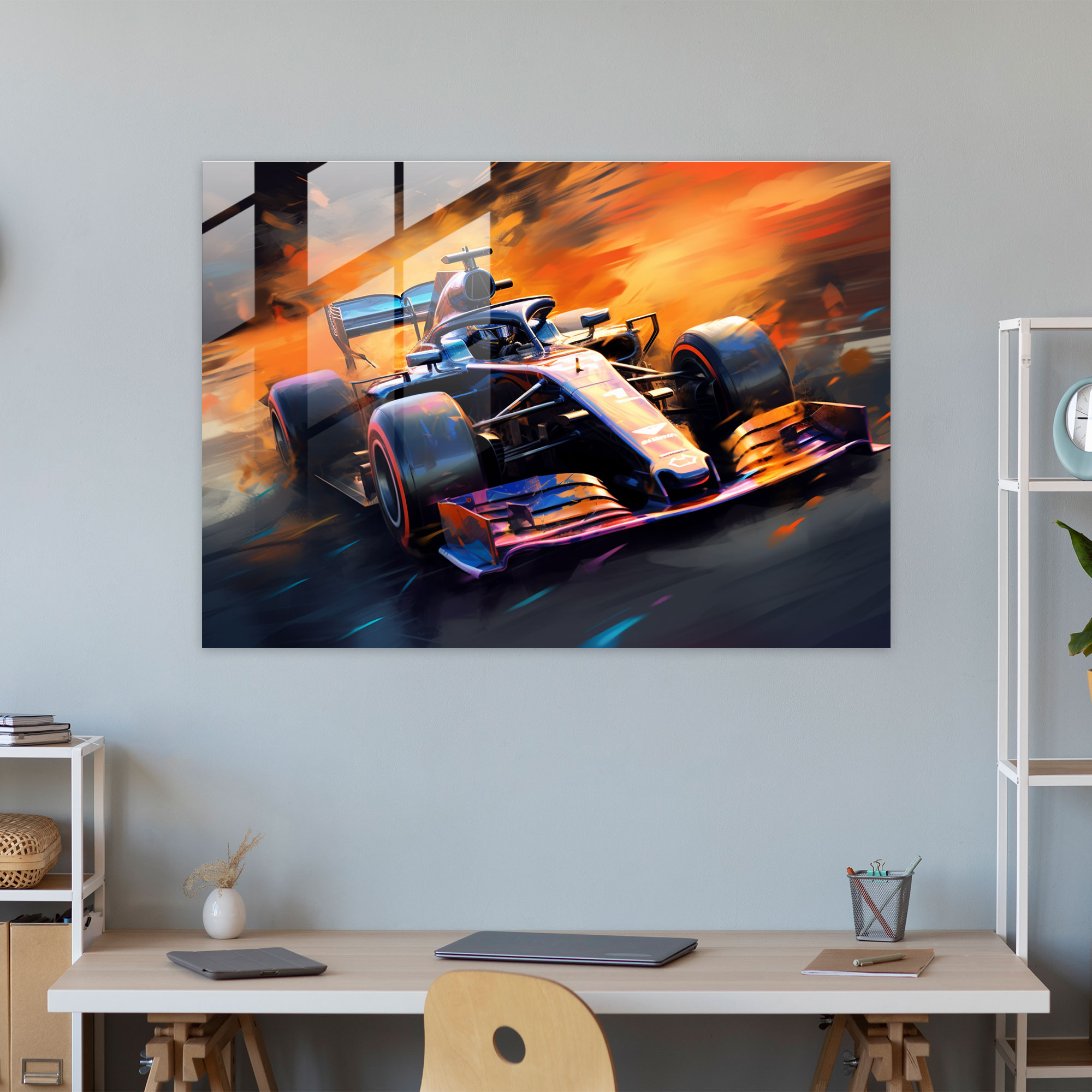 Formula 1 Glass Art - Formula 1, Realistic Rendering, Wall Decoration, Formula 1