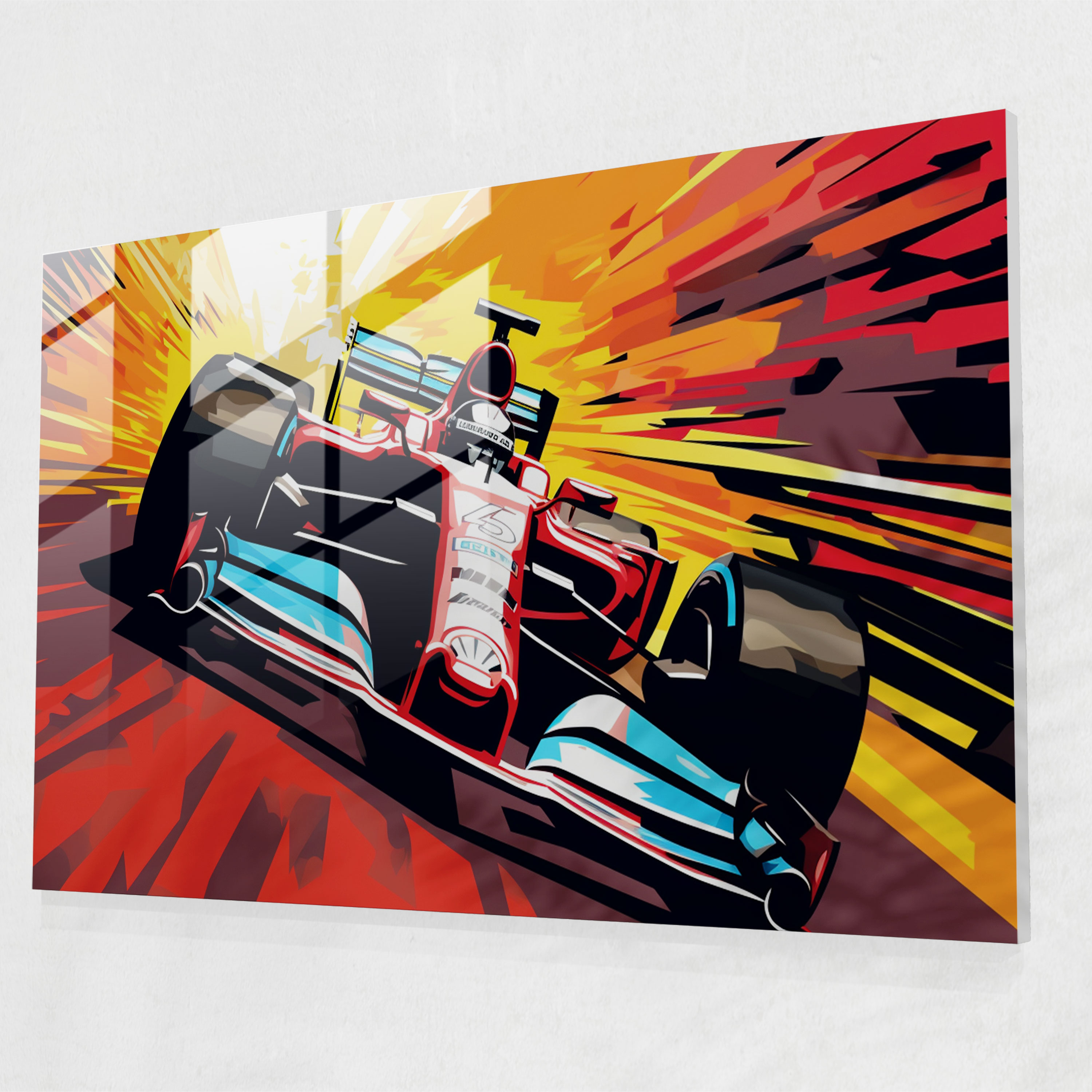 Formula 1 Modern Art - Formula 1, Home Decoration, High Quality Print, Bold Colors