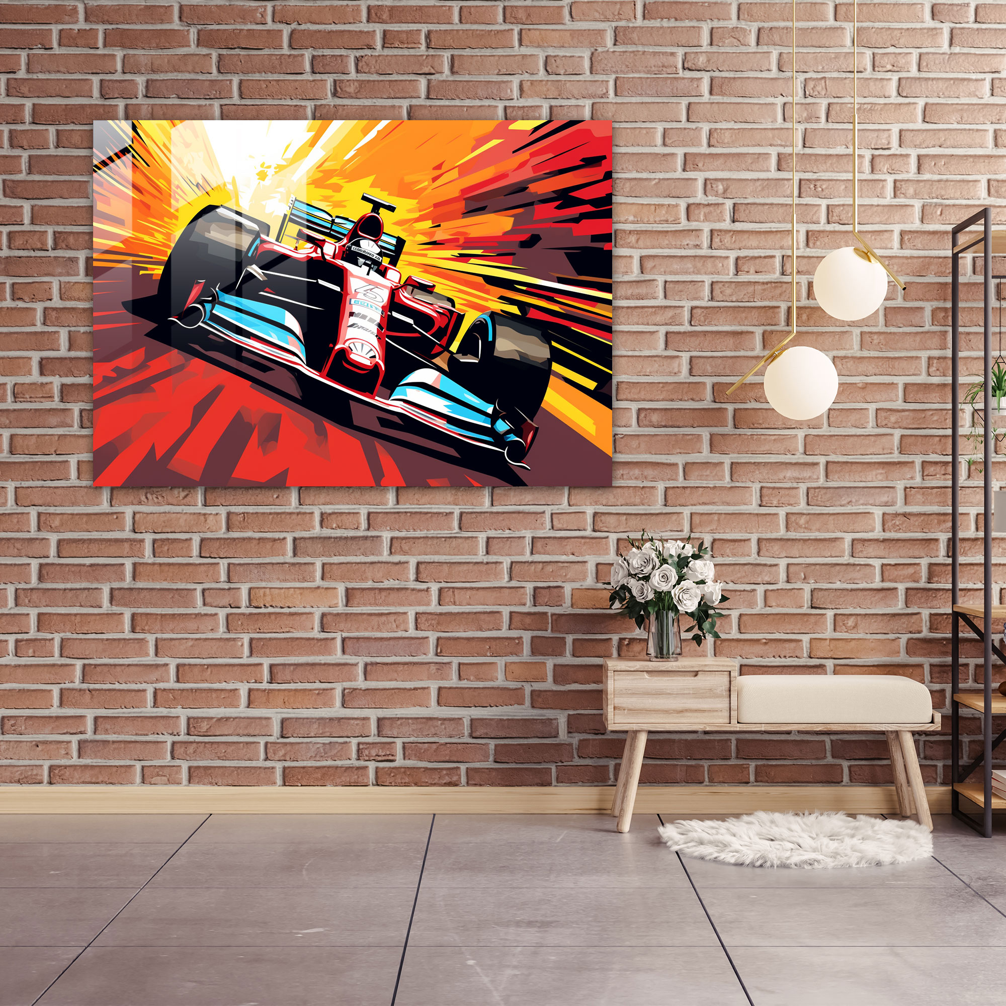 Formula 1 Modern Art - Formula 1, Home Decoration, High Quality Print, Bold Colors
