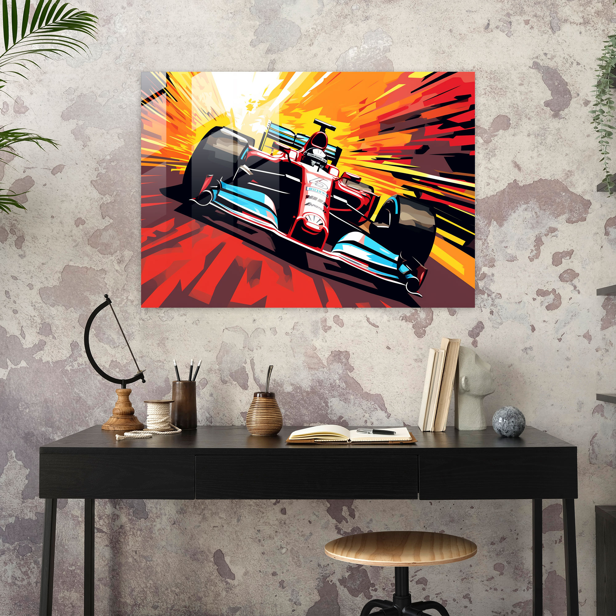 Formula 1 Modern Art - Formula 1, Home Decoration, High Quality Print, Bold Colors