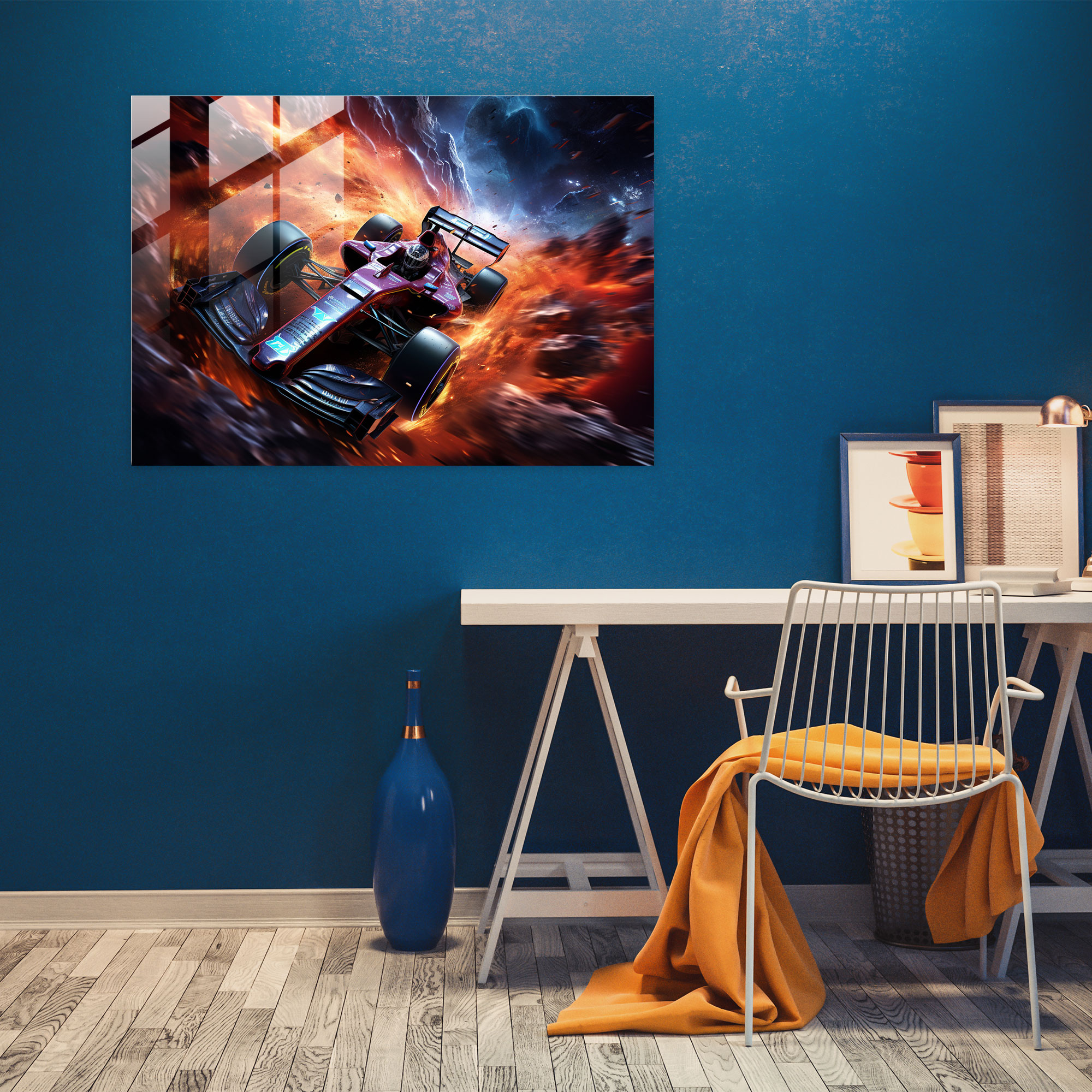 Formula 1 Wall Decoration - Formula 1, Utmost Precision, Glass Print, Premium Glass Material