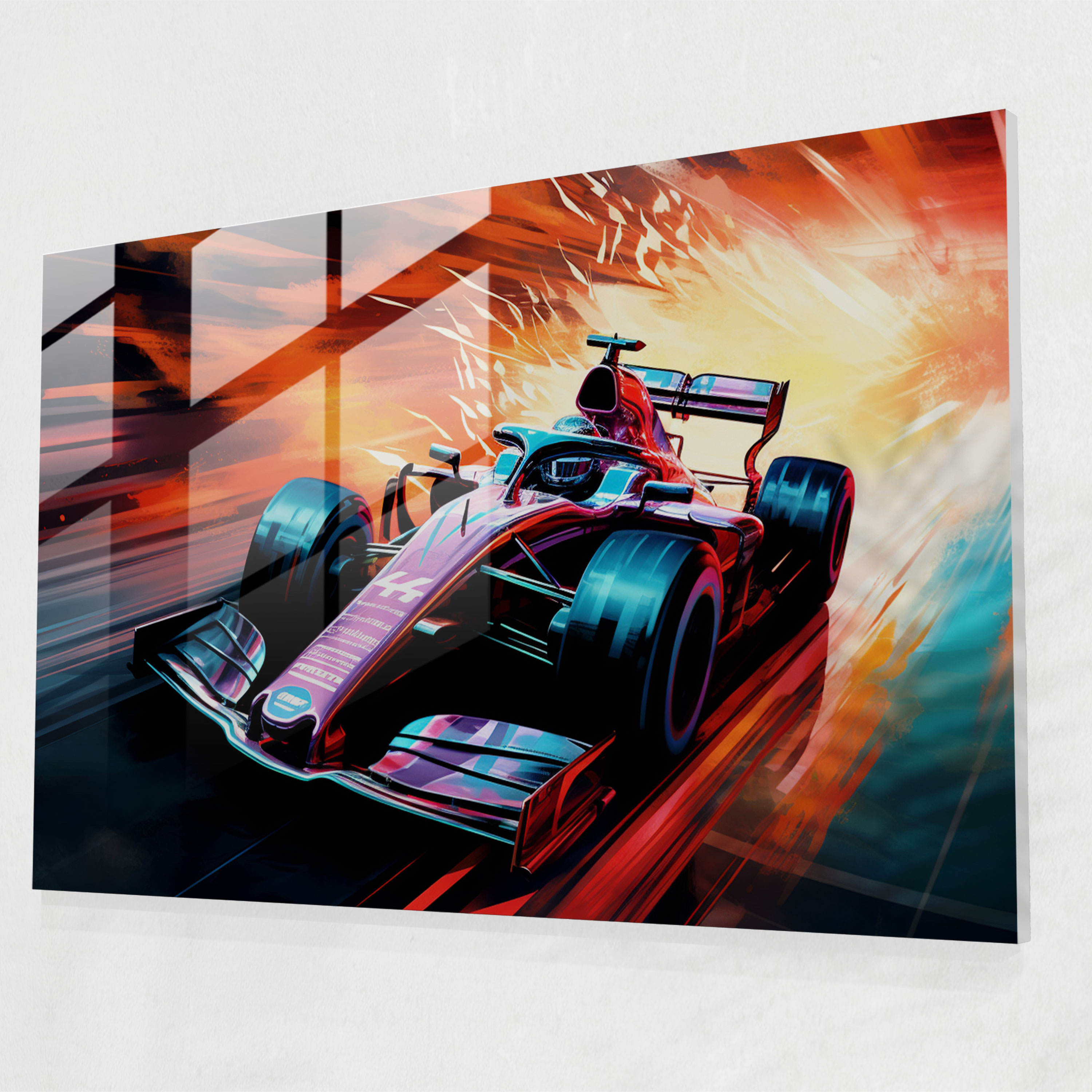 Formula 1 Glass Print - Formula 1, Wall Decoration, Glass Wall Art, Speed
