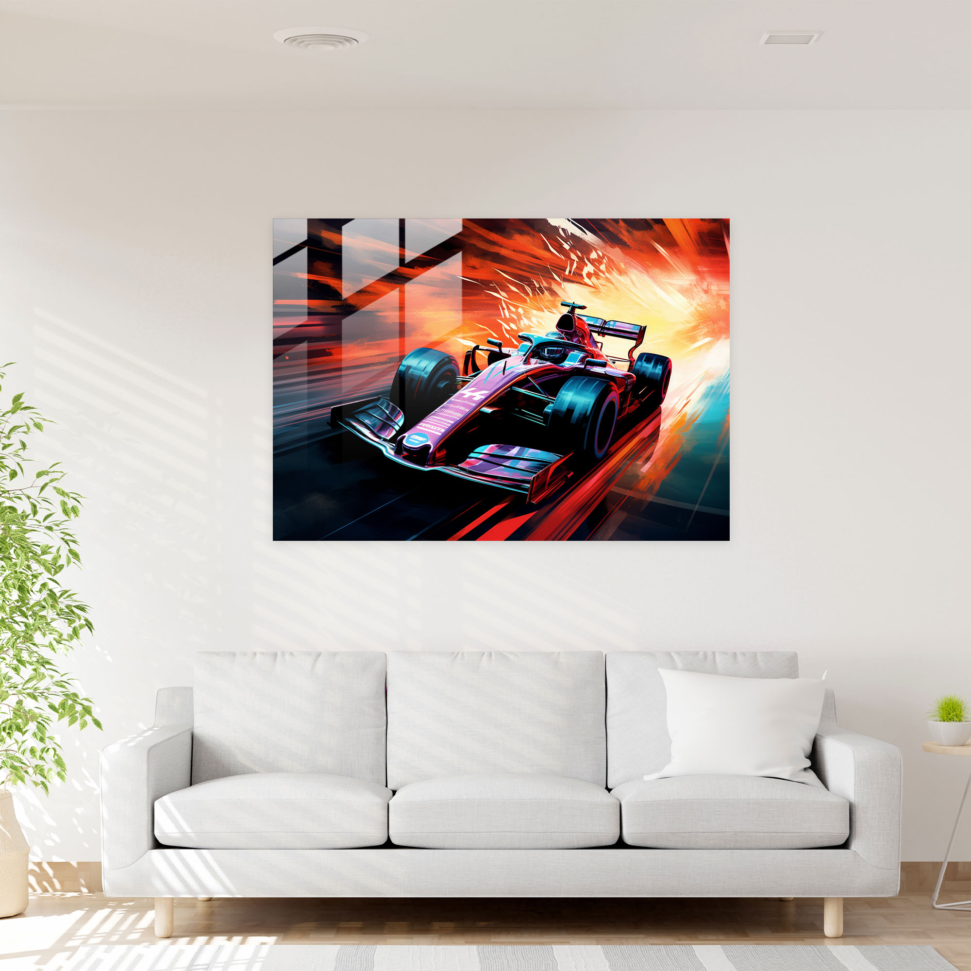 Formula 1 Glass Print - Formula 1, Wall Decoration, Glass Wall Art, Speed
